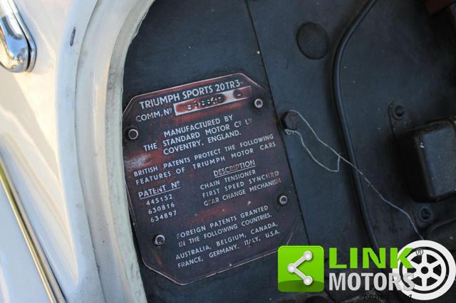 TRIUMPH TR3 Spider "Bocca Stretta" 2.0 98 CV ISCRITTA ASI