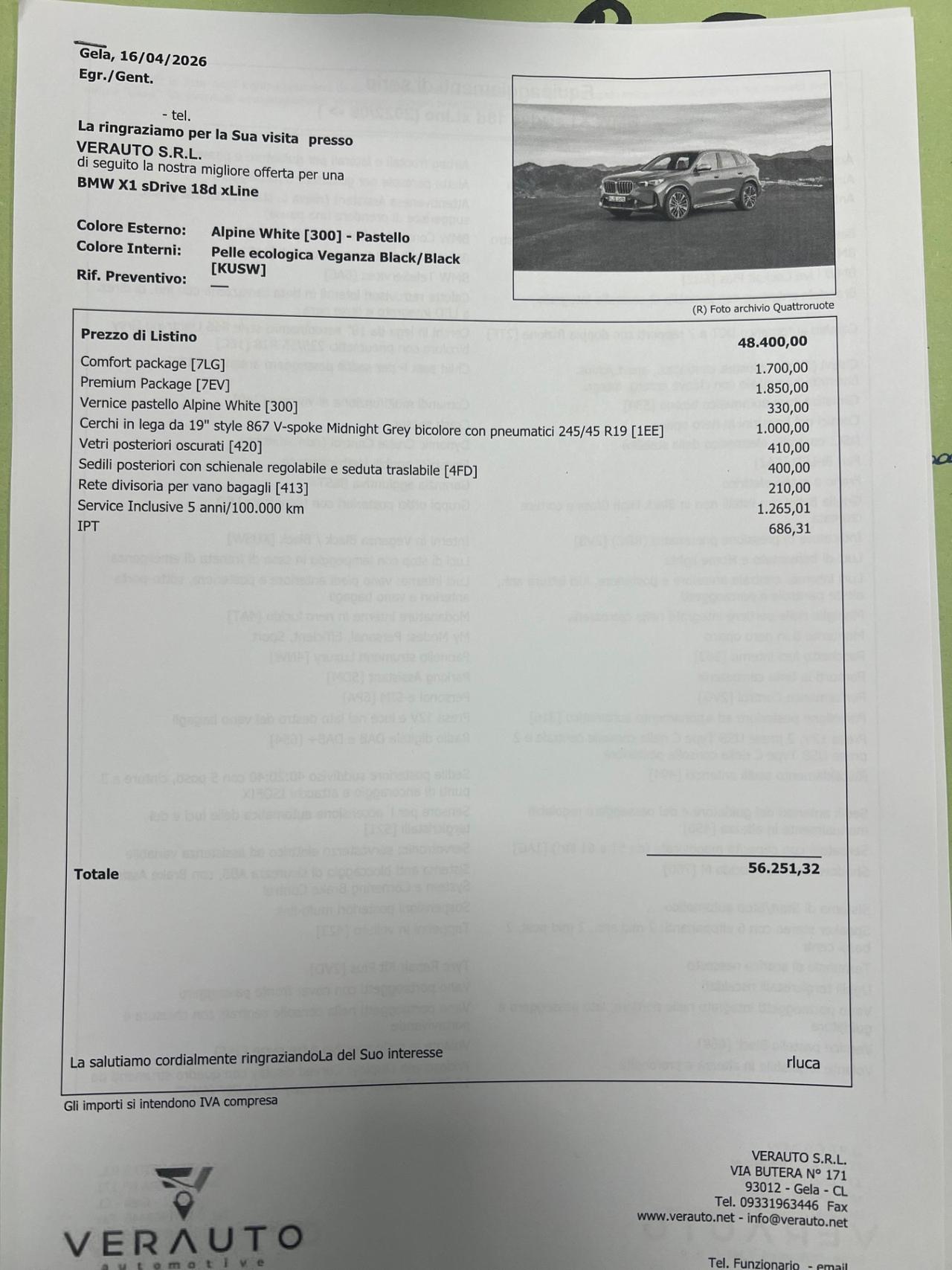 Bmw X1 sDrive 18d xLine - possibilità noleggio no scoring