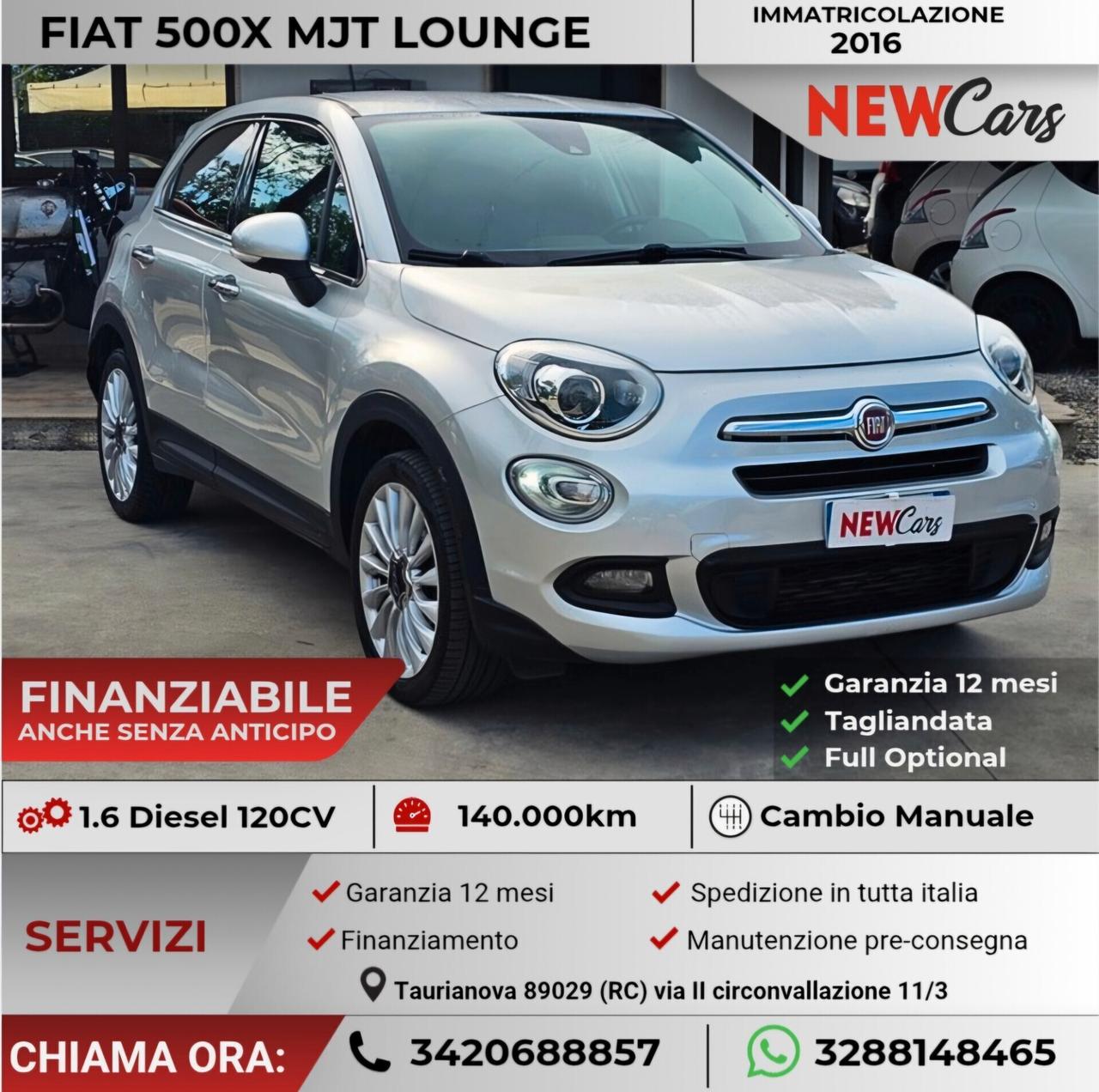 Fiat 500X 1.6 MultiJet 120 CV Lounge
