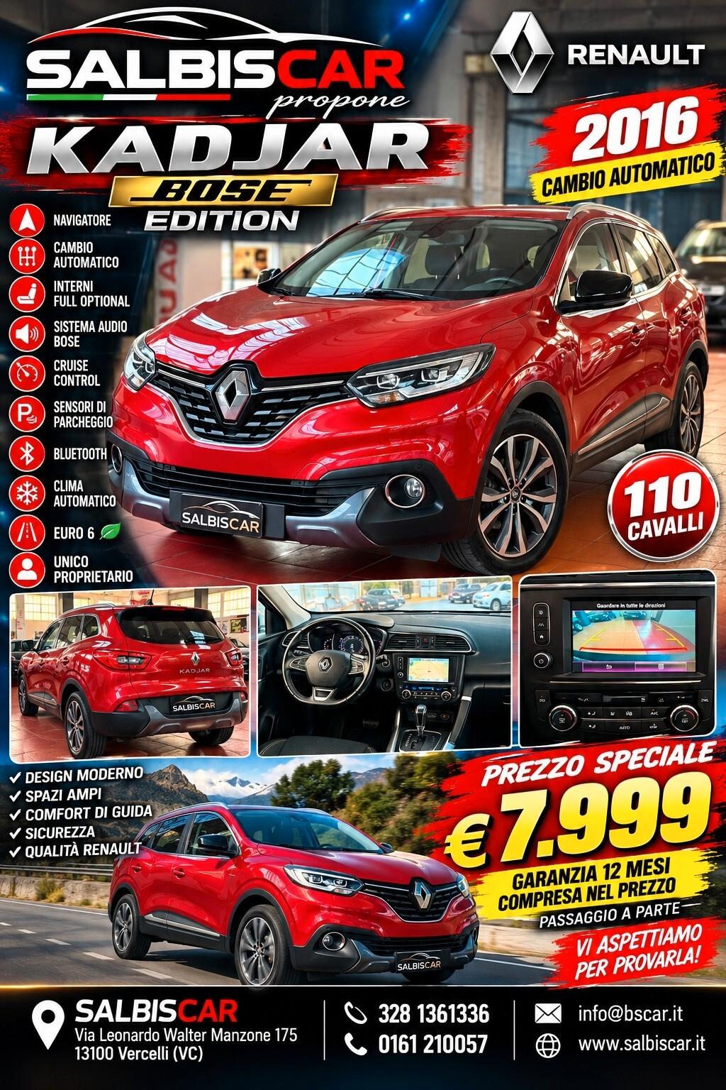 Renault Kadjar dCi 8V 110CV EDC Energy Bose