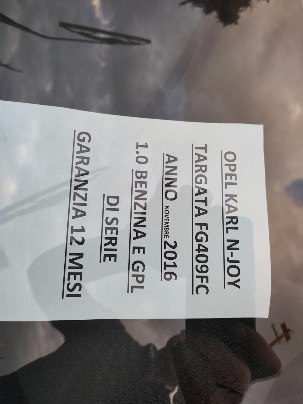 Opel Karl BENZINA E GPL DI SERIE km 121000