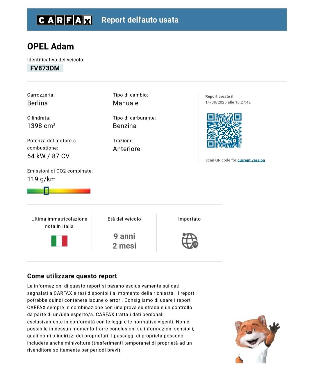 Opel Adam 1.4 87 CV GPL Tech Unlimited