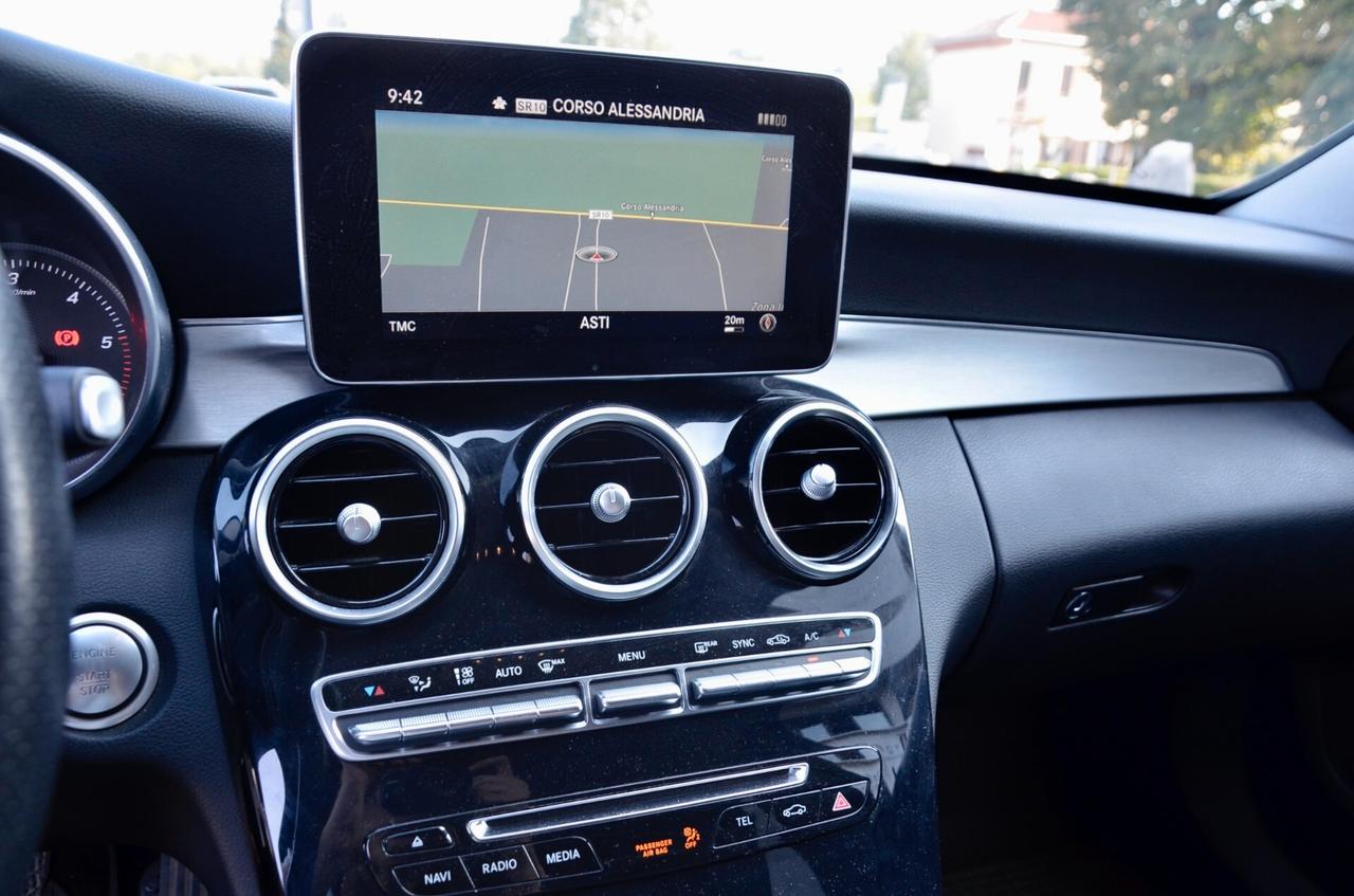 MERCEDES-BENZ C220d SW PREMIUM 170cv AUTO, UFF ITALIANA, EURO 6B, FULL LED, NAVI, PELLE, PERMUTE