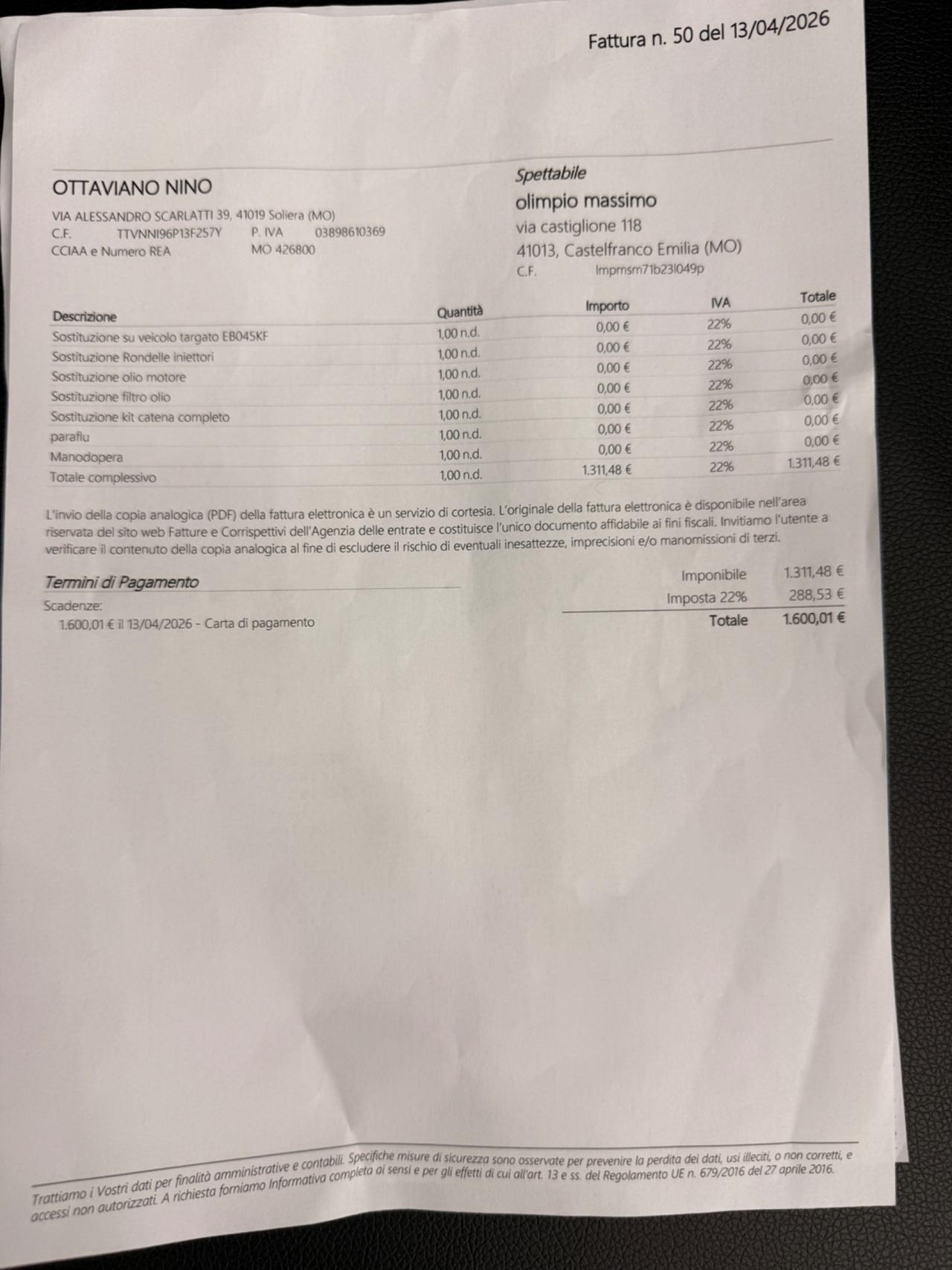 Mini 1.6 16V One D
