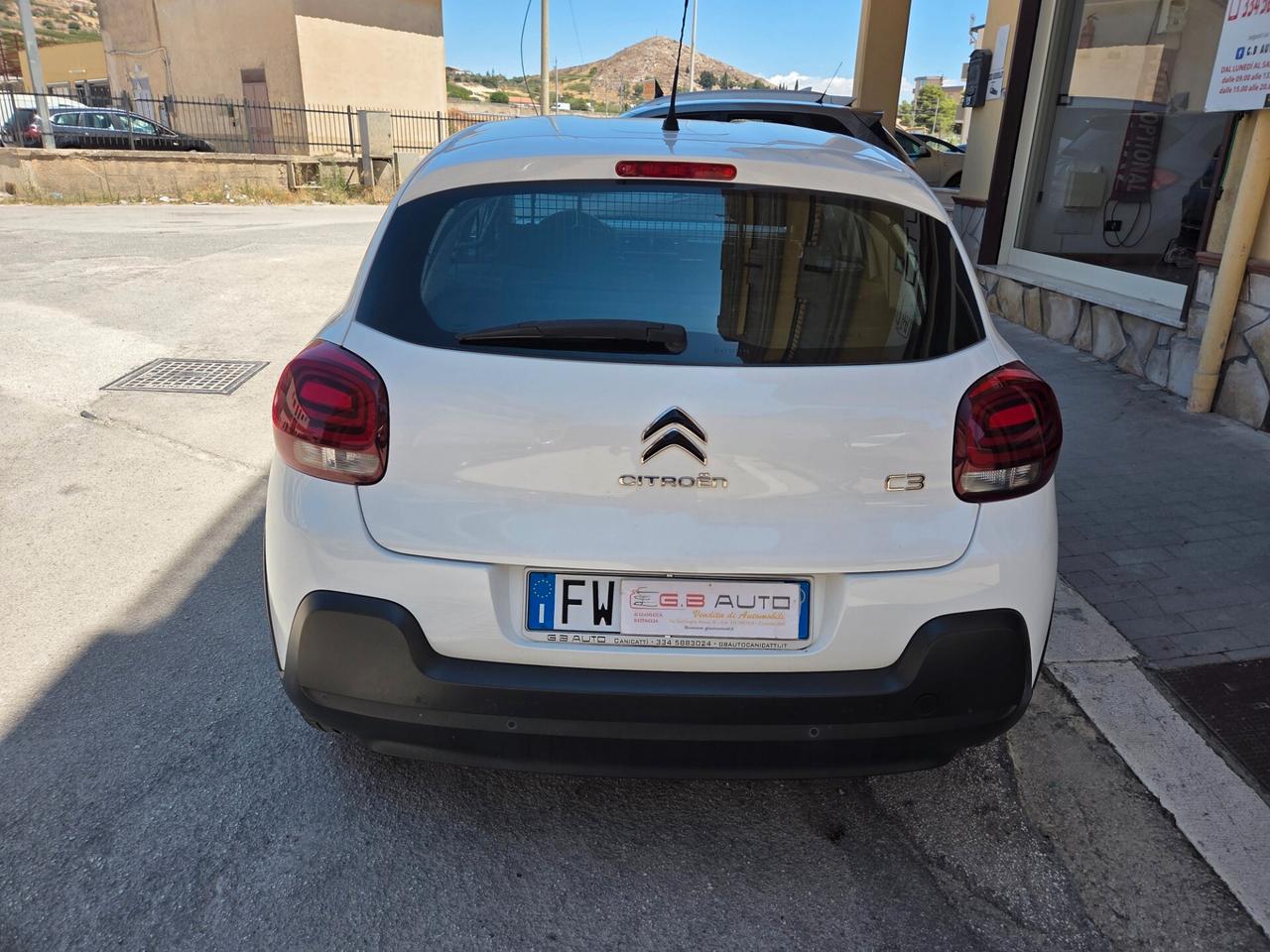 CITROEN C3 1.5 DIESEL 102 CV ANNO 2019 VAN 2 POSTI KM CERTIF