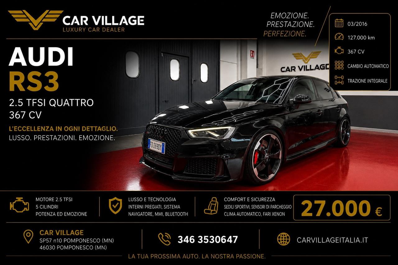 Audi RS3 RS 3 SPB 2.5 TFSI quattro S tronic