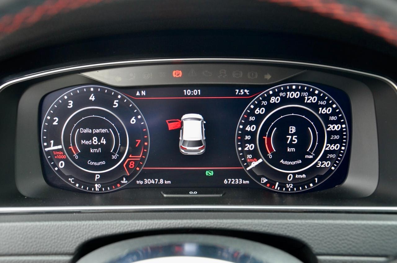 VOLKSWAGEN GOLF 7.5 GTI PERFORMANCE 2.0 TSI 245cv DSG, SERVICE CON FATTURE, TETTO, DCC, FULL PELLE, FARI FULL LED, 19", PERMUTE