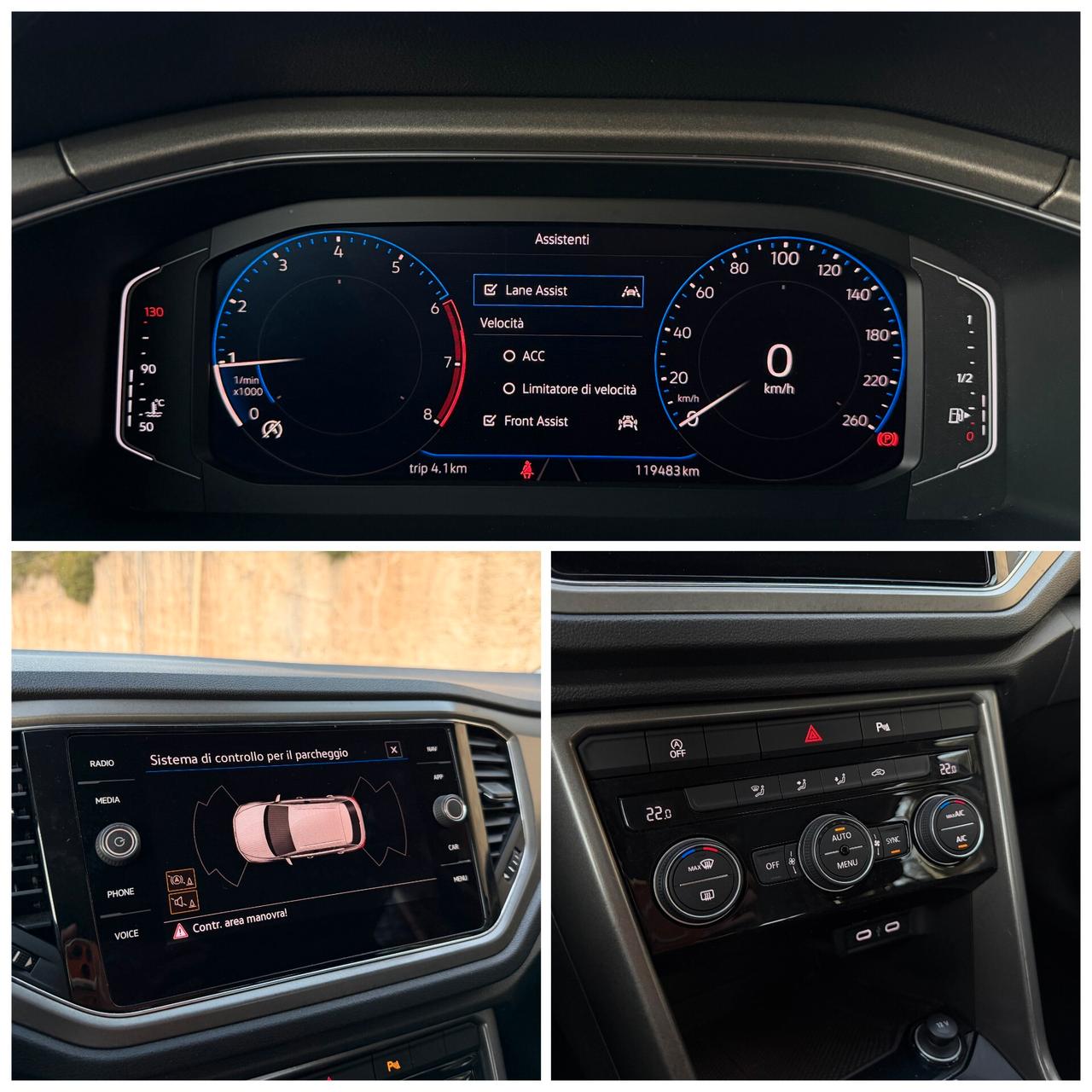 Volkswagen T-Roc/1.0 TSI 110 CV/CAR PLAY/CERCHI 17"/NEOPATENTATI