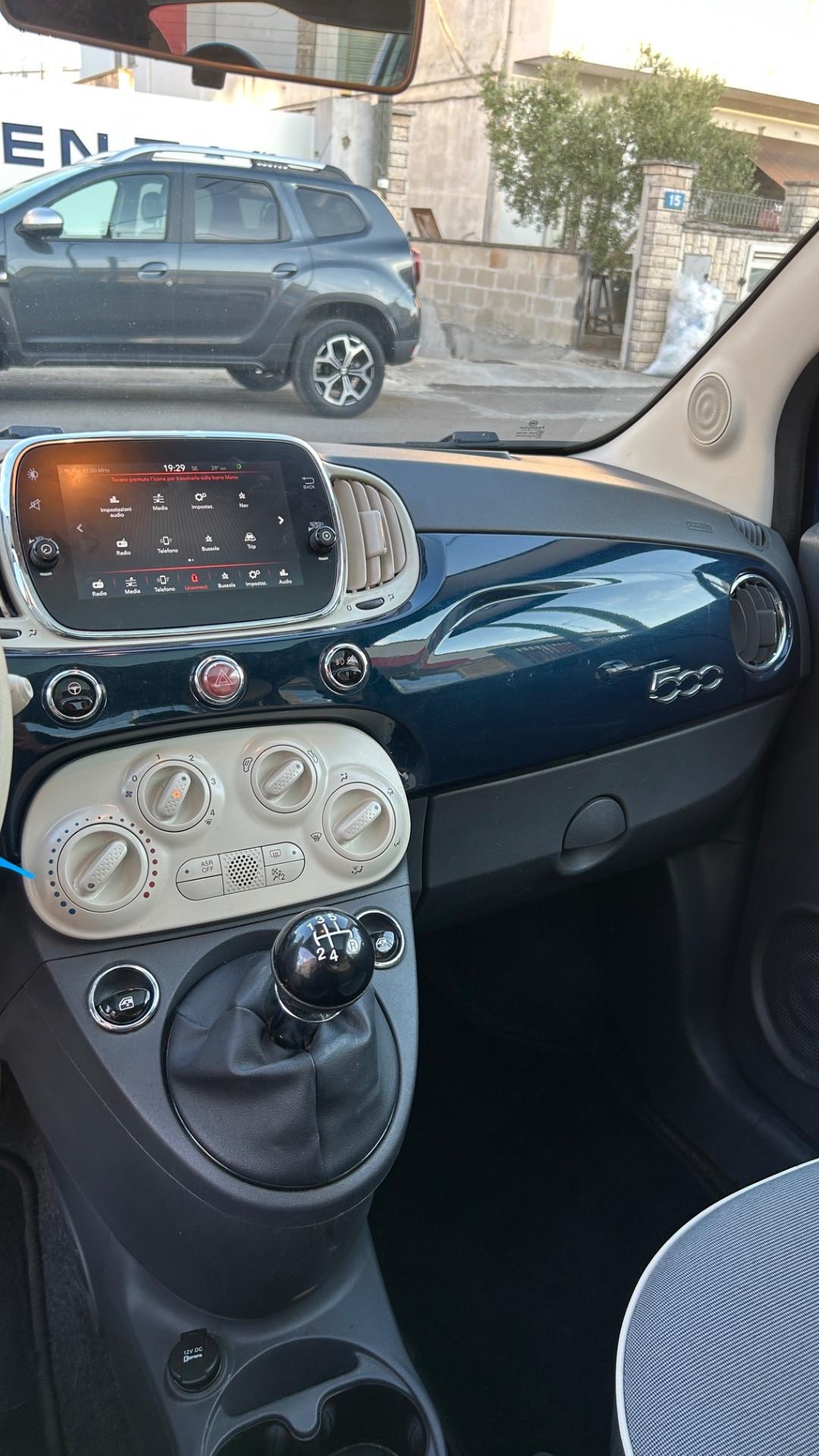 Fiat 500 1.2 Lounge-2018 CARPLAY/TETTO/VIRTUAL
