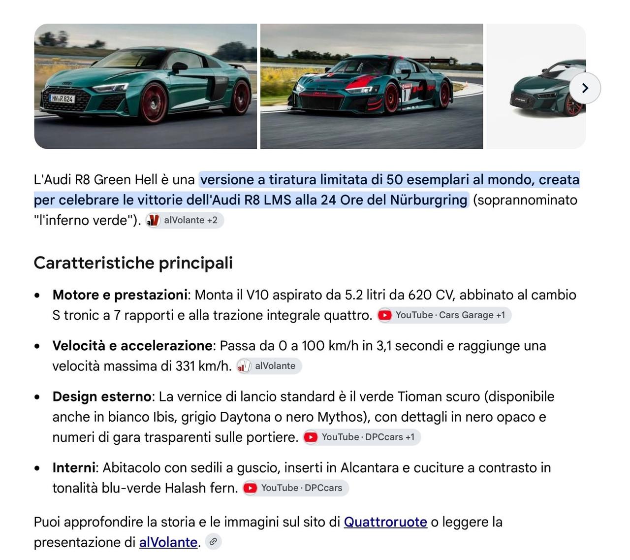 Audi R8 Coupé V10 - 50 ESEMPLARI AL MONDO