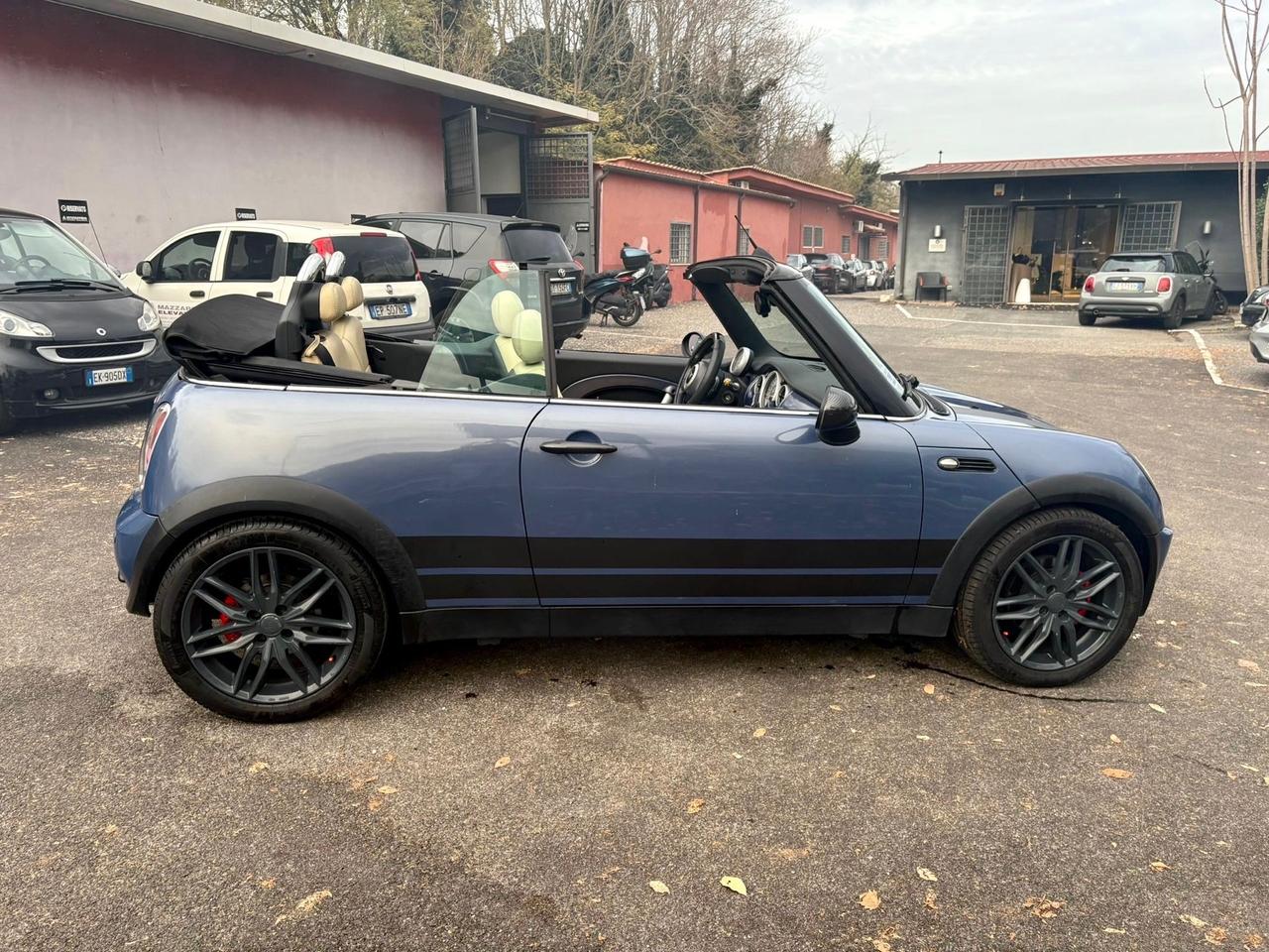 Mini 1.6 16V One Cabrio Blue Lille Bonnes Strips Pelle Permute Garanzia