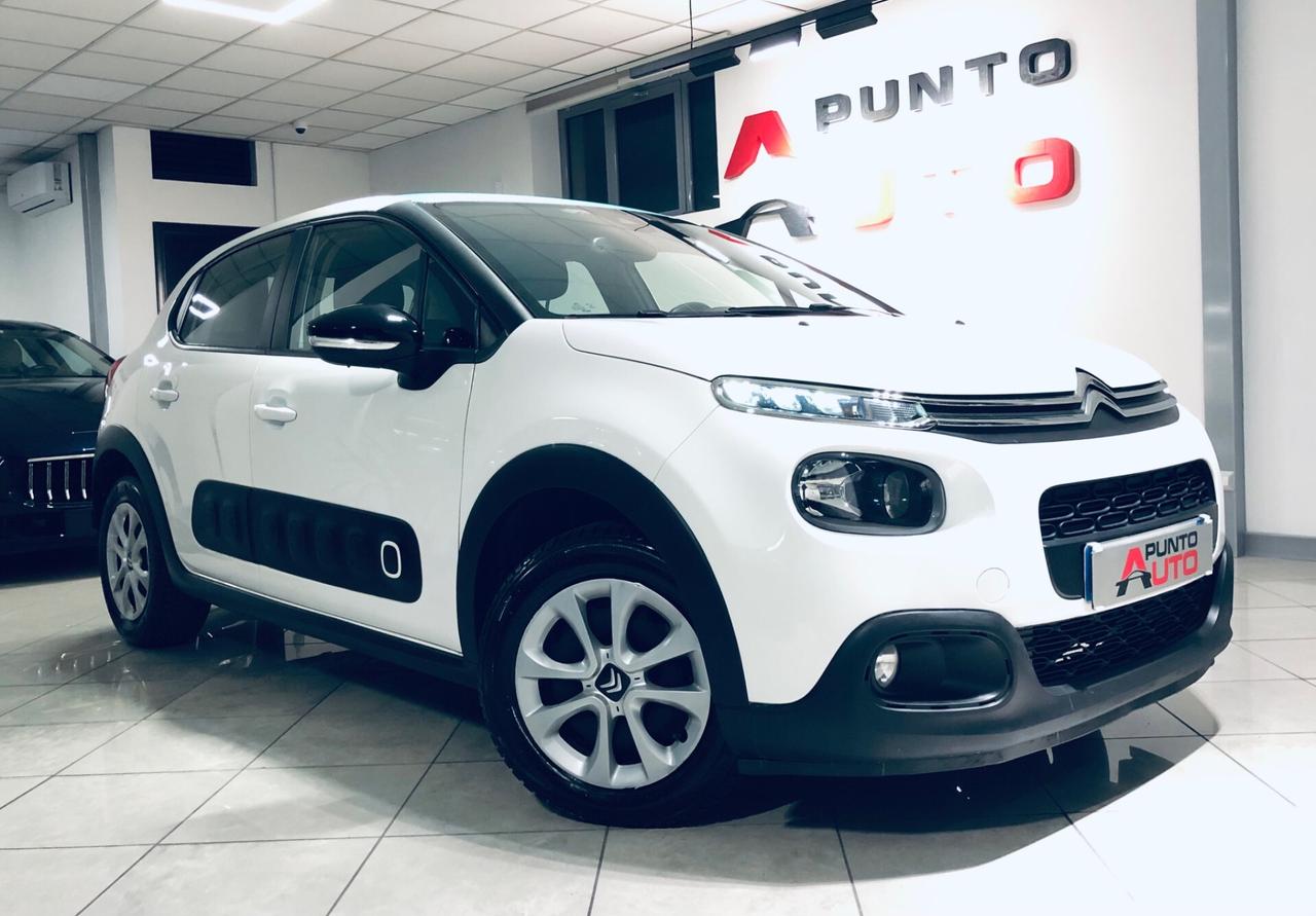 Citroen C3 PureTech 82 bianca tetto a contrasto