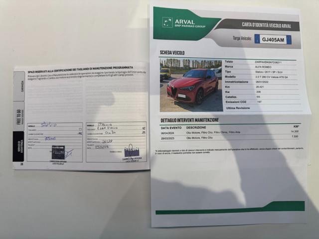 ALFA ROMEO Stelvio 2.0 Turbo 280 CV AT8 Q4 Veloce Harman-pelle Rossa