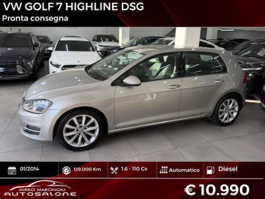 VW GOLF 7 1.6 DSG 5 P highline FINANZIABILE