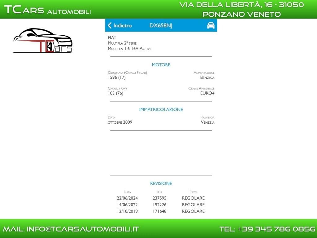 FIAT MULTIPLA 1.6 METANO FINO 2030 - 6 POSTI