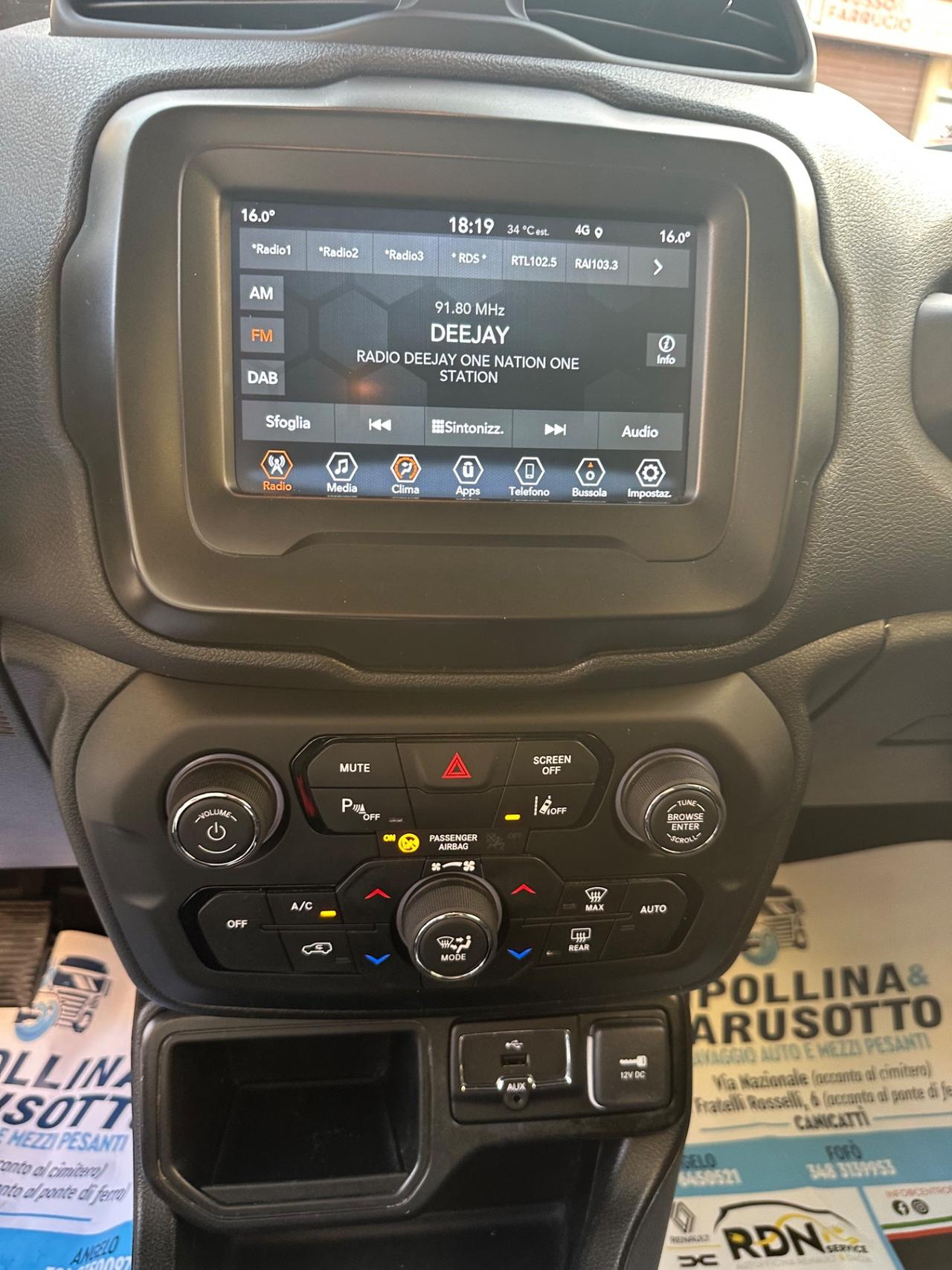 Jeep Renegade 1.6 Mjt 130 CV Limited 1/2022 KM 170080 CERT 1PROP