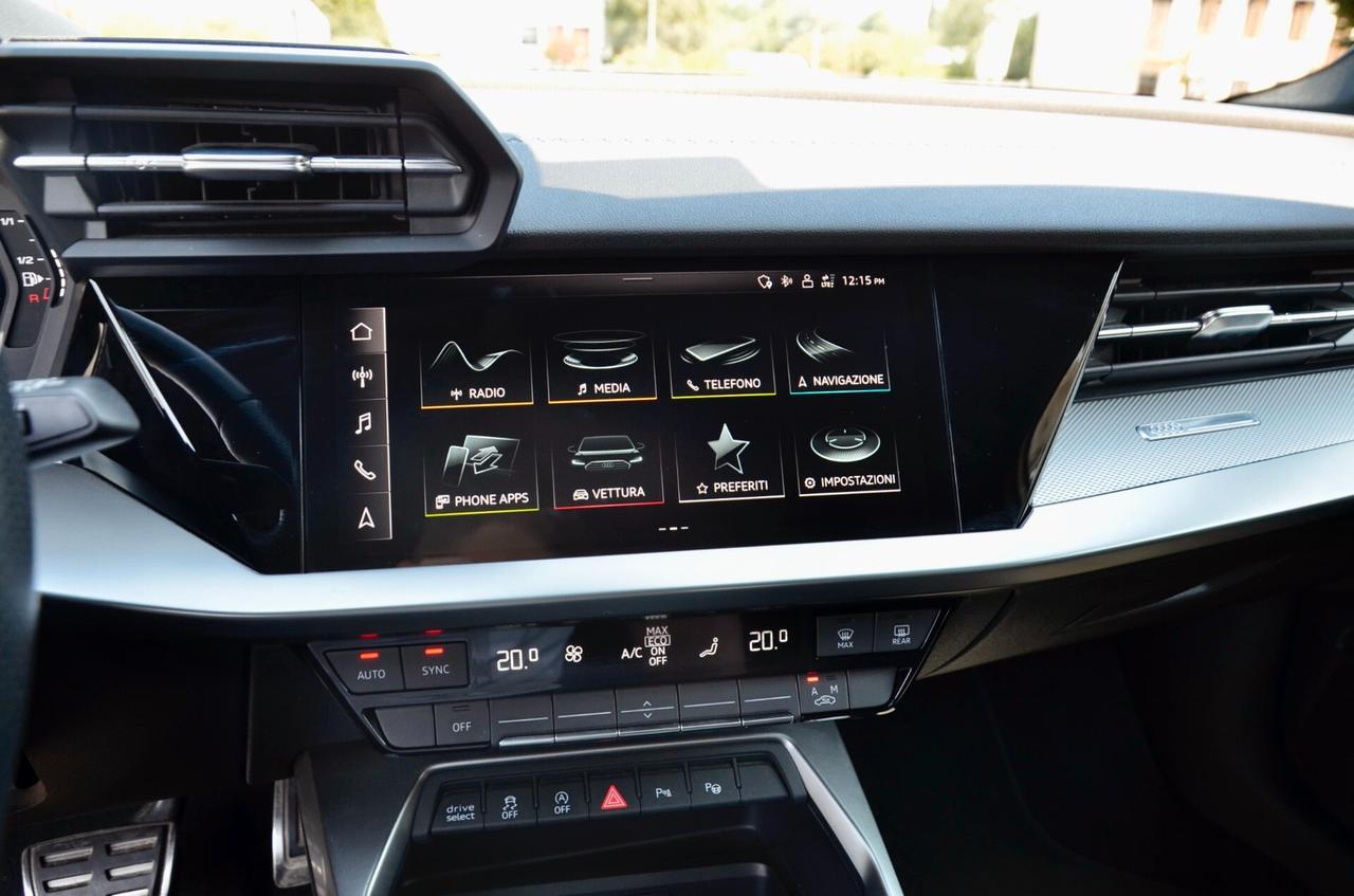 AUDI A3 SPORTBACK 30 2.0 TDI S-LINE INT+EXT 116cv S-TRONIC, EURO 6D, UFF ITALIANA, AUTO IN OTTIME CONDIZIONI, SERVICE UFF AUDI, FARI LED, APPLE ANDROID, PERMUTE