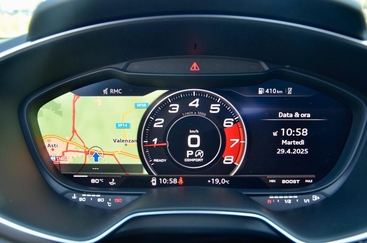 AUDI TT ROADSTER 40 2.0 TFSI S-TRONIC S-LINE COMPETITION PLUS 197cv, GARANZIA UFF BMW, SERVICE AUDI, EURO 6D, 20", NAVI, PERMUTE