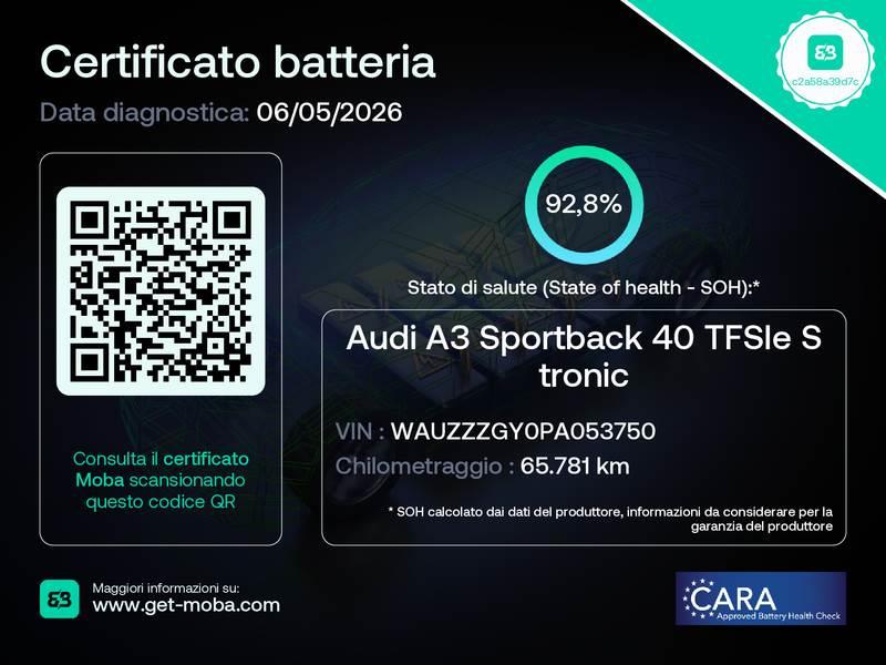 Audi A3 Sportback 40 1.4 tfsi e S line edition s-tronic