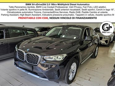 BMW X4 Xdrive 20d mhev Tetto cam Nav PDC Full LED