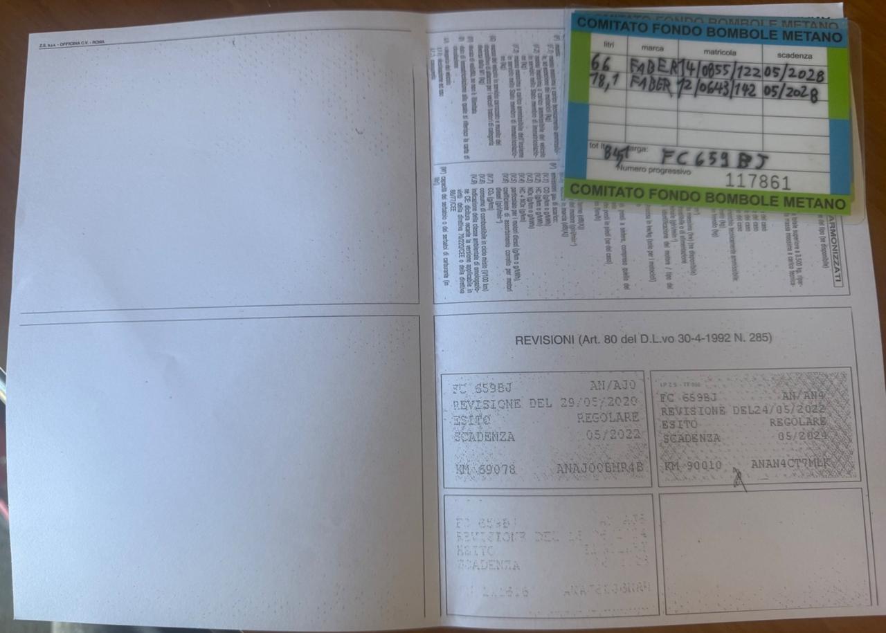 Fiat 500 L natural power UNIPRO euro6B neopatentati