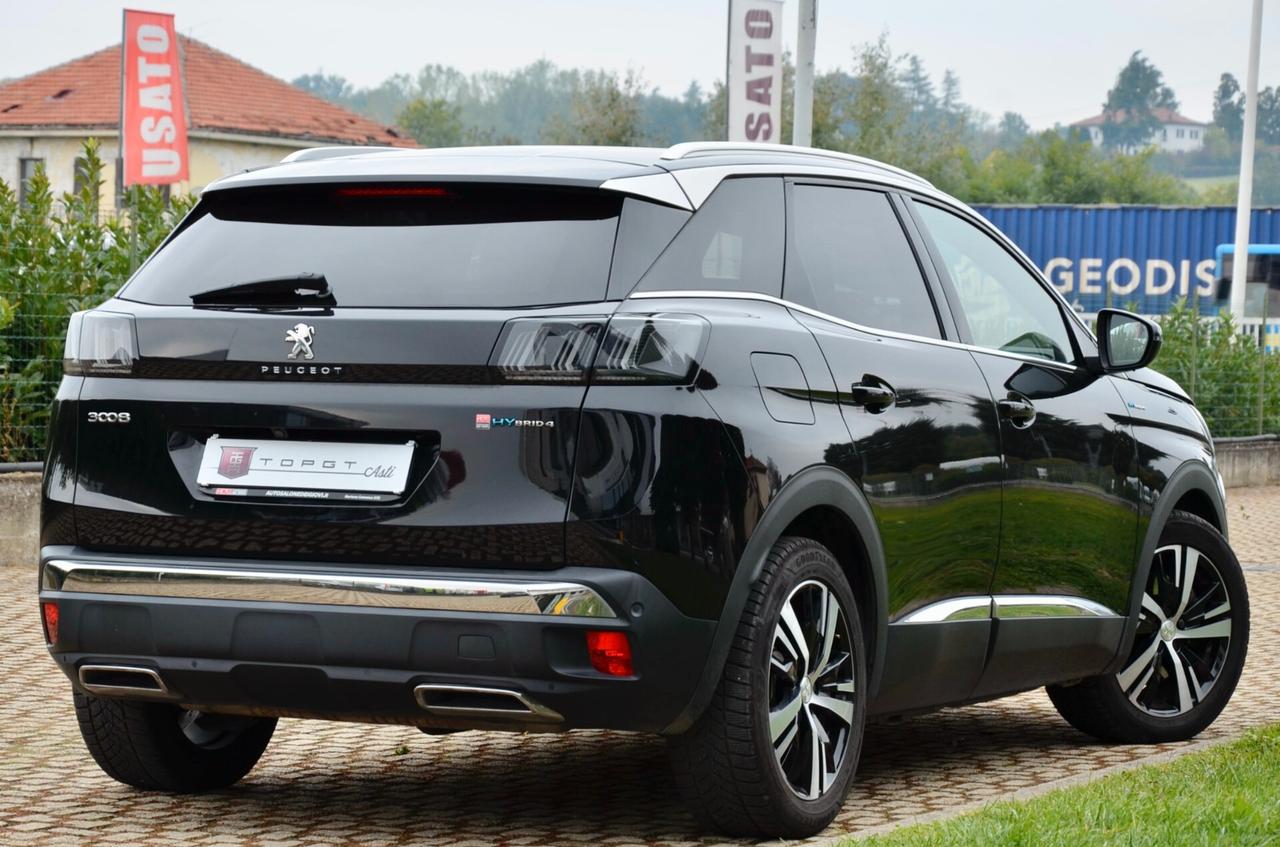 PEUGEOT 3008 1.6 HYBRID4 PLUG IN PHEV GT LINE 300cv AUTO, UFF ITALIANA, EURO 6D, FARI LED, NAVI, RETROCAMERA, PERMUTE