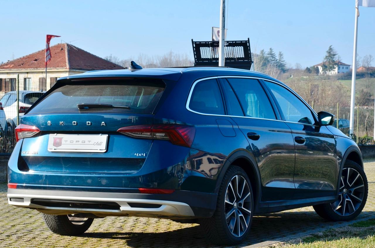 SKODA OCTAVIA WAGON 2.0 TDI EVO SCOUT 4x4 200cv DSG, UFF ITALIANA, EURO 6D, SERVICE SKODA, FULL OPTIONAL, TETTO, GANCIO TRAINO, HIGH BEAM, PERMUTE
