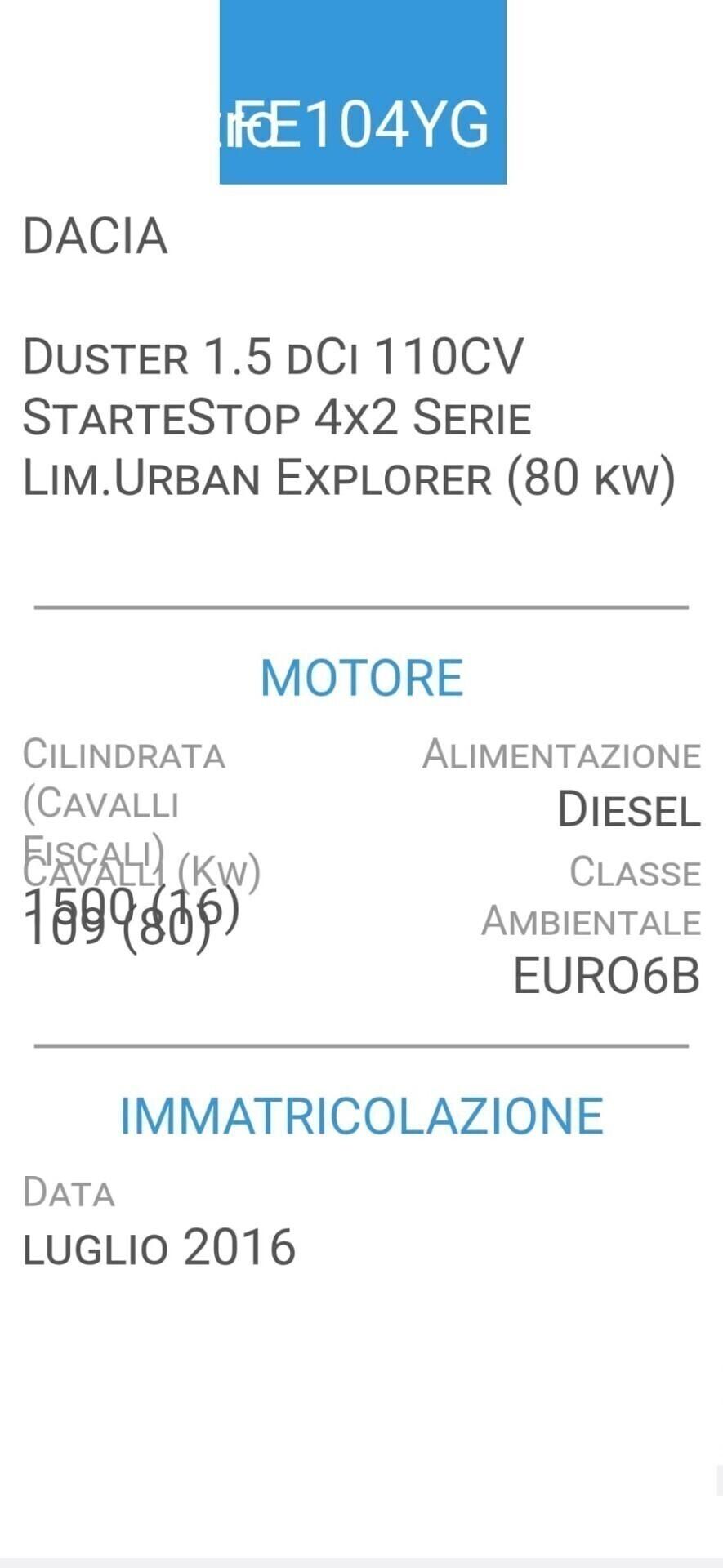 DACIA Duster 1.5 dCi 4x2-UNICA PROP-EURO 6B-3 REVI