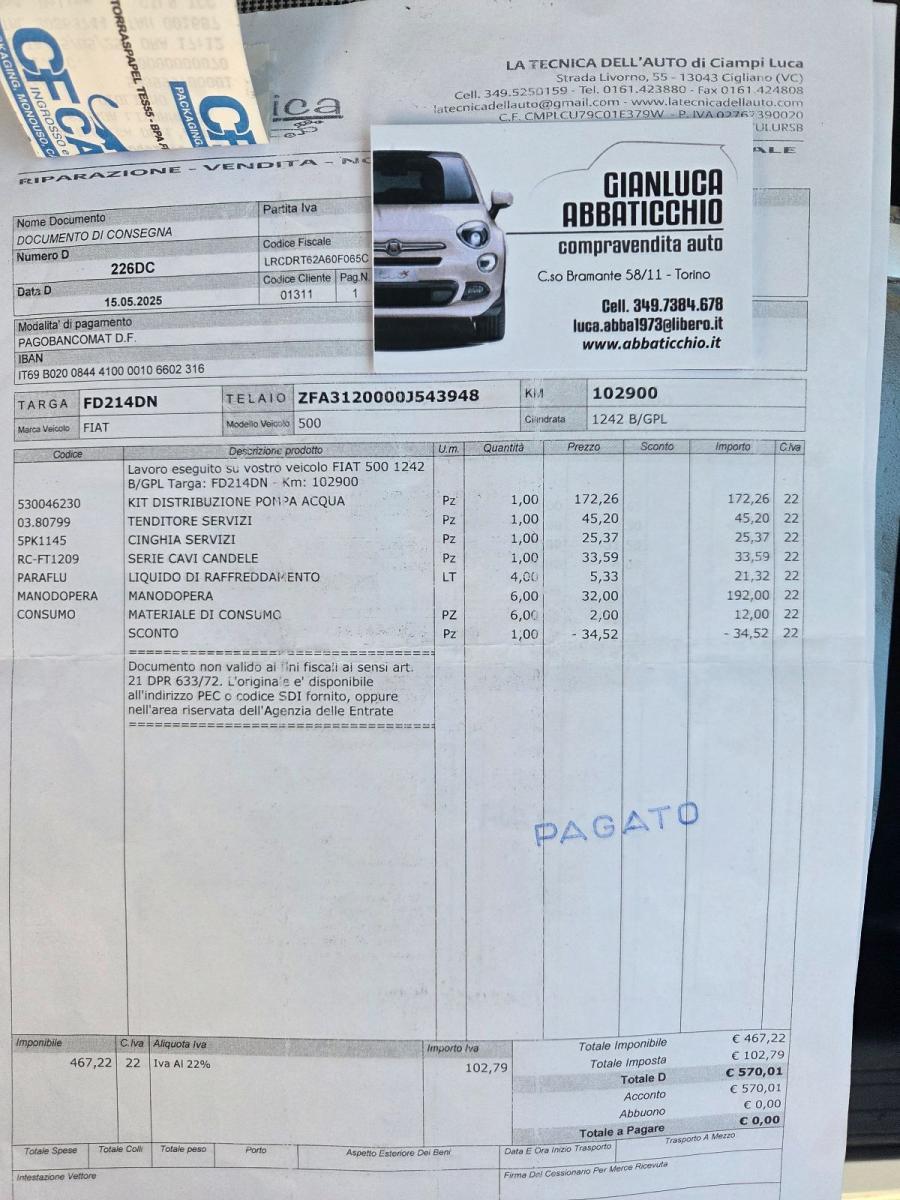 FIAT - 500 - 1.2 EasyPower Lounge