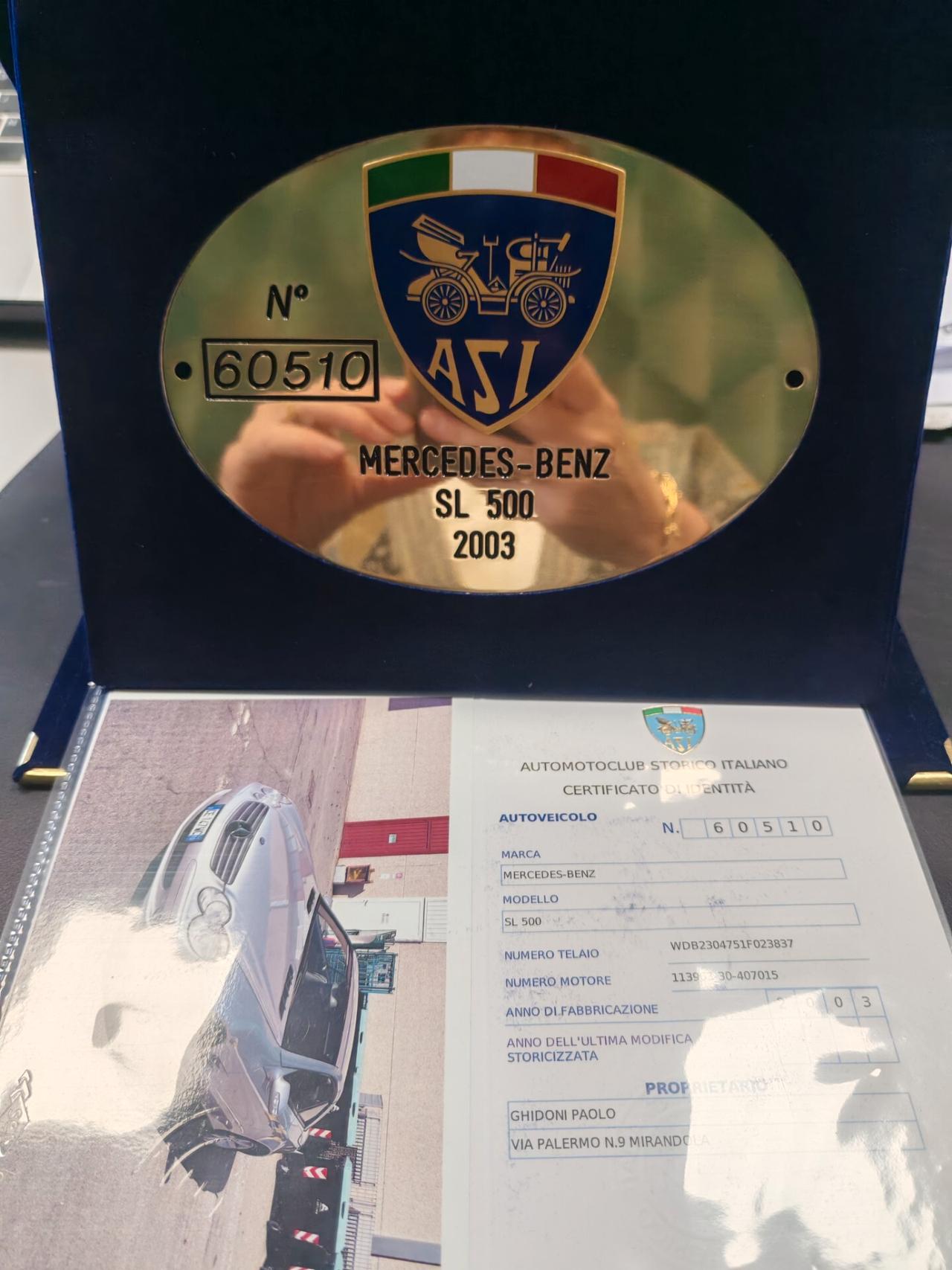 Mercedes SL 500 asi Targa Oro