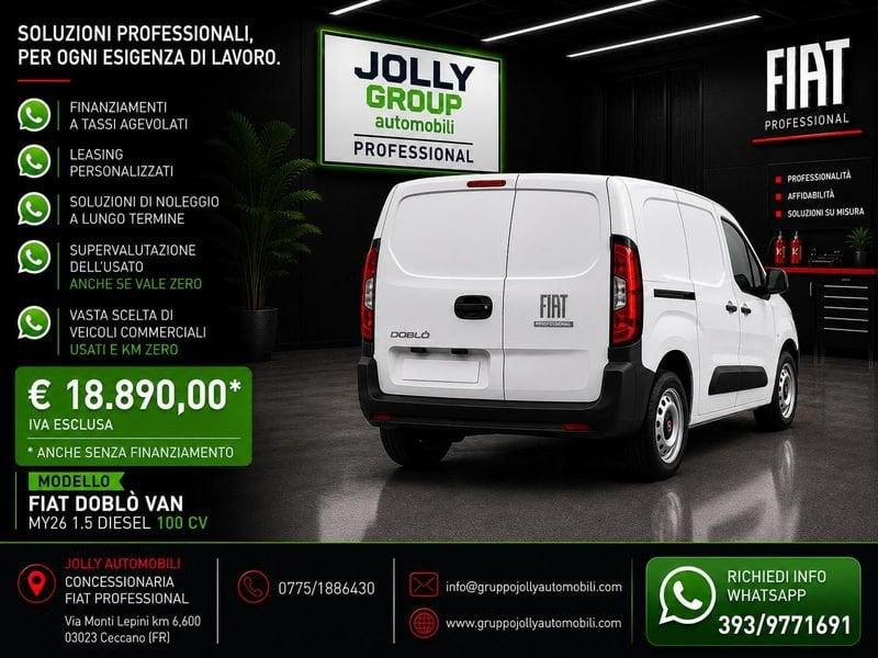 FIAT Doblò Van 1.5 diesel 100 cv prezzo iva 22% esclusa