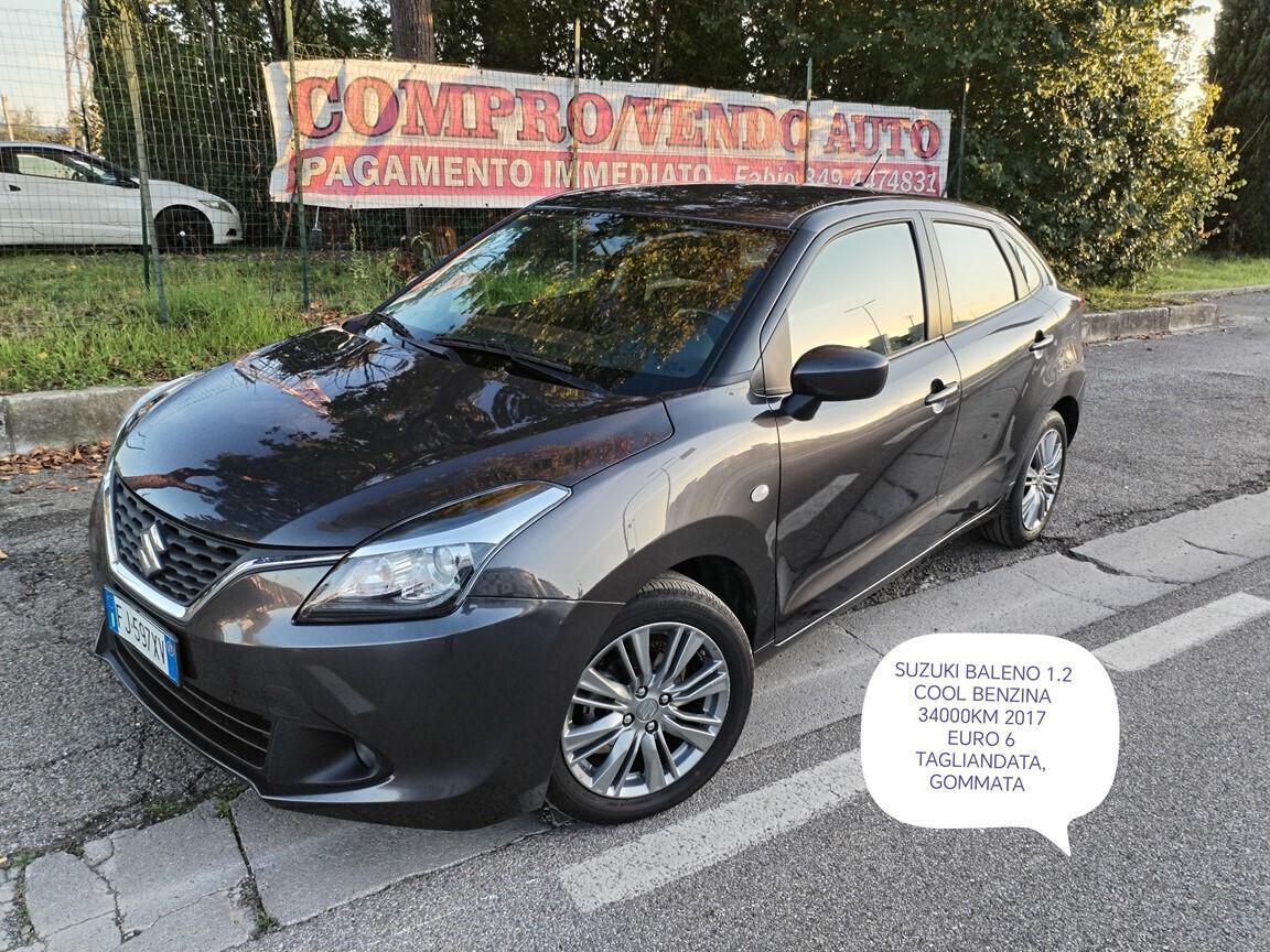 Suzuki Baleno 1.2 VVT Dualjet B-Cool 34000KM 2017 EURO 6 TAGLIANDATA GOMMATA NEOPATENTATI