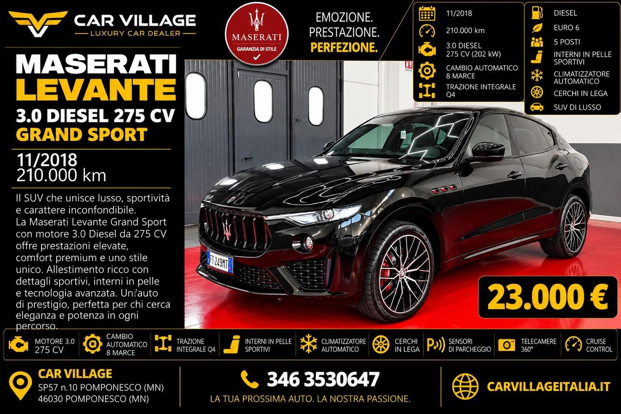 Maserati Levante V6 Diesel 275 CV AWD Gransport