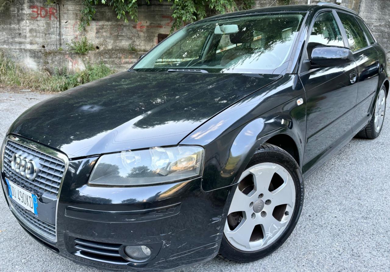 Audi A3 SPB 2.0 TDI 170 CV F.AP. quattro Attraction pelle rossa