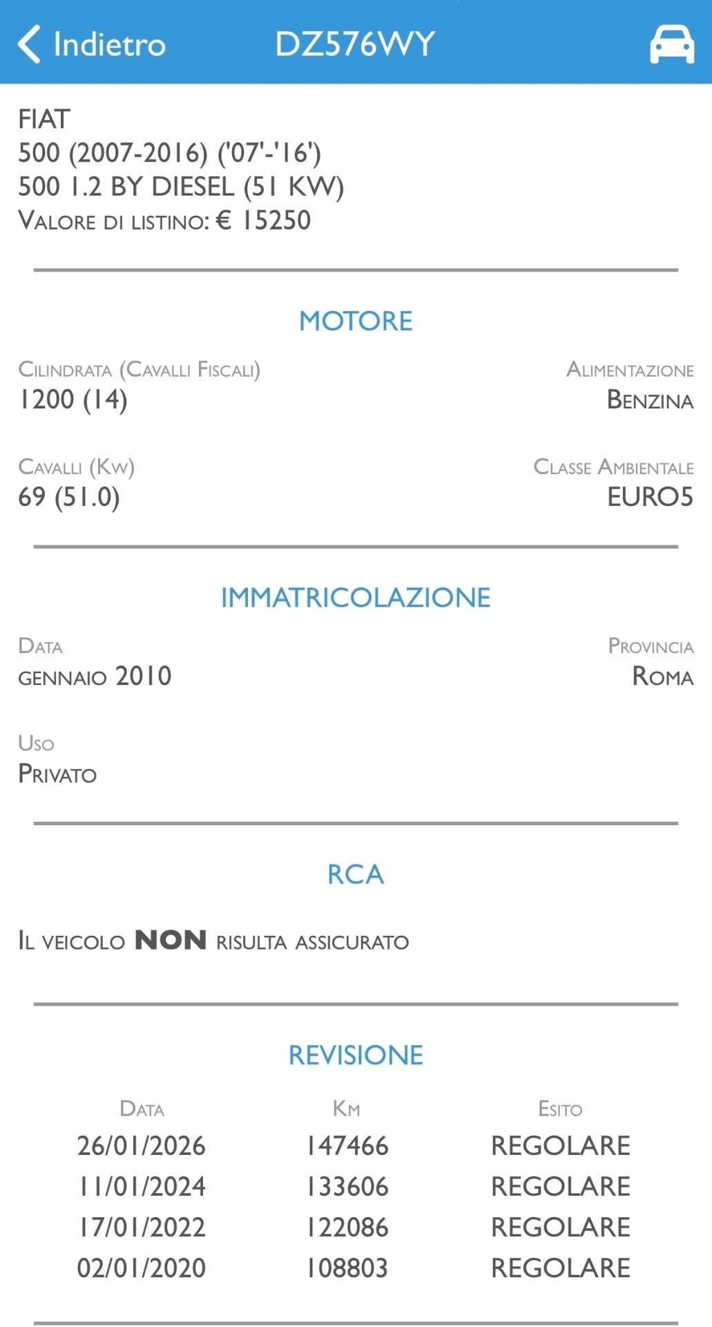 Fiat 500 1.2 Pop 70 CV Ottime condizioni