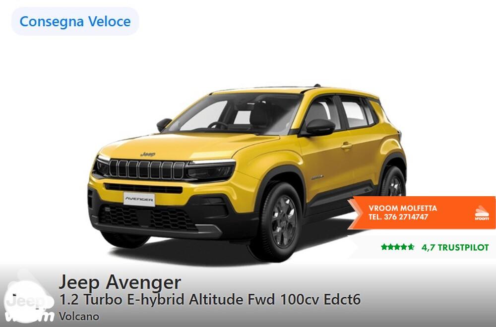 JEEP Avenger 1.2Turbo 100CV NOLEGGIO LUNGO TERMINE