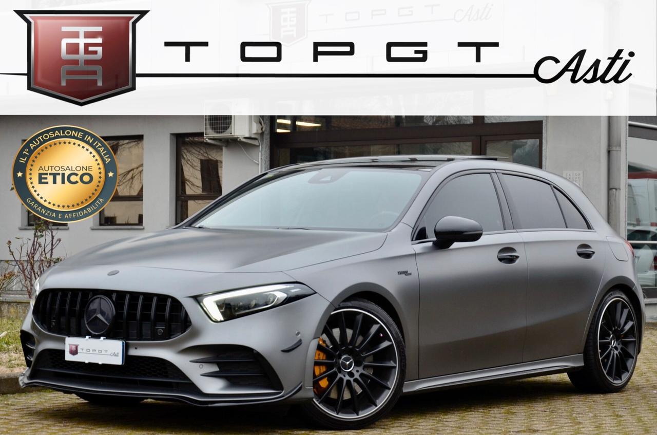 MERCEDES-BENZ A 35 AMG RACE EDITION 4MATIC 306cv AUTO, ECCELLENTI CONDIZIONI, UFF ITALIANA, EURO 6D, TETTO, NIGHT PACK, HI-FI BURMESTER, SCARICO, SOSPENSIONI ADATTIVE, MULTIBEAM, 19", PERMUTE