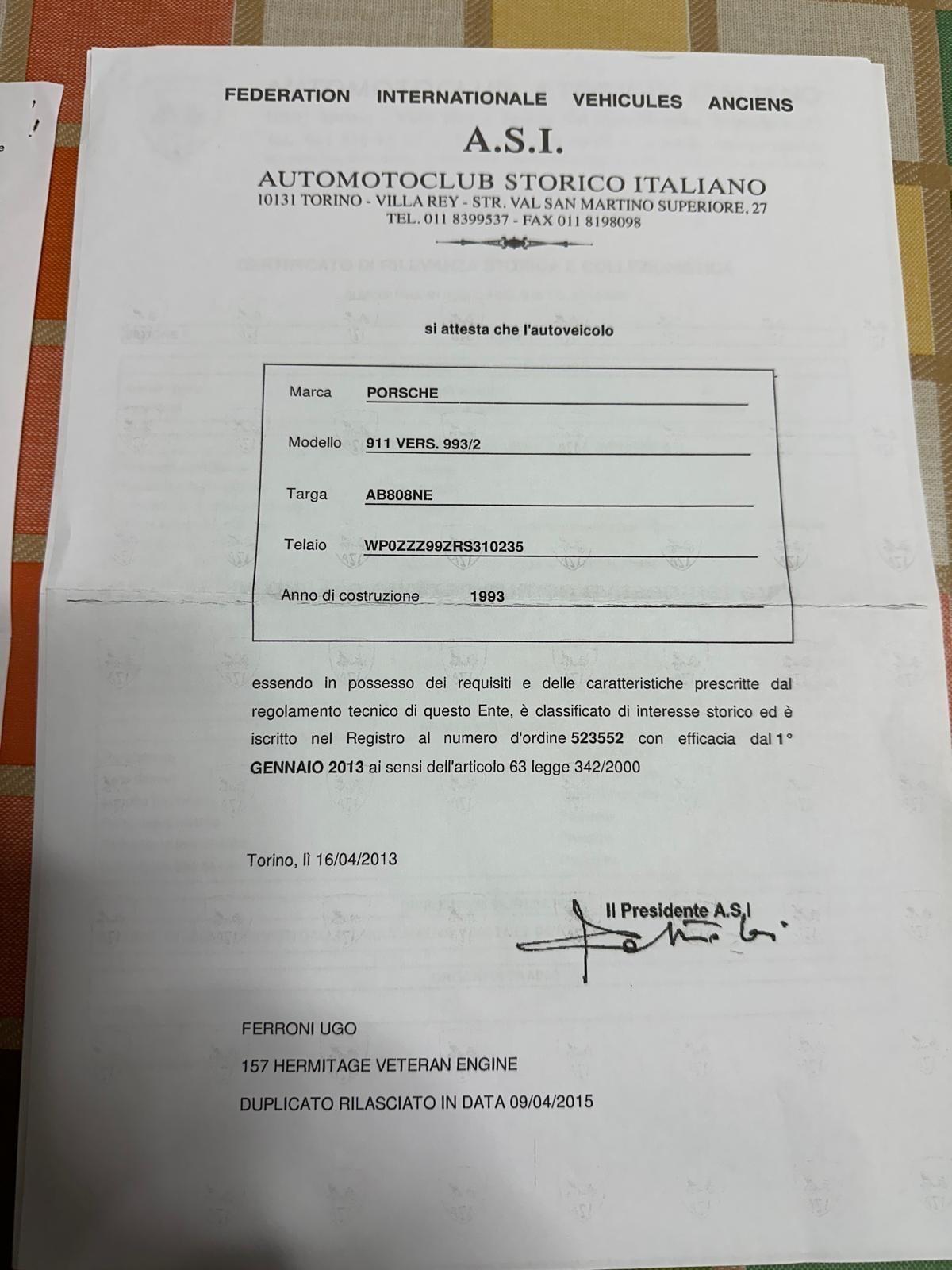 Porsche 911 Versione 993/2