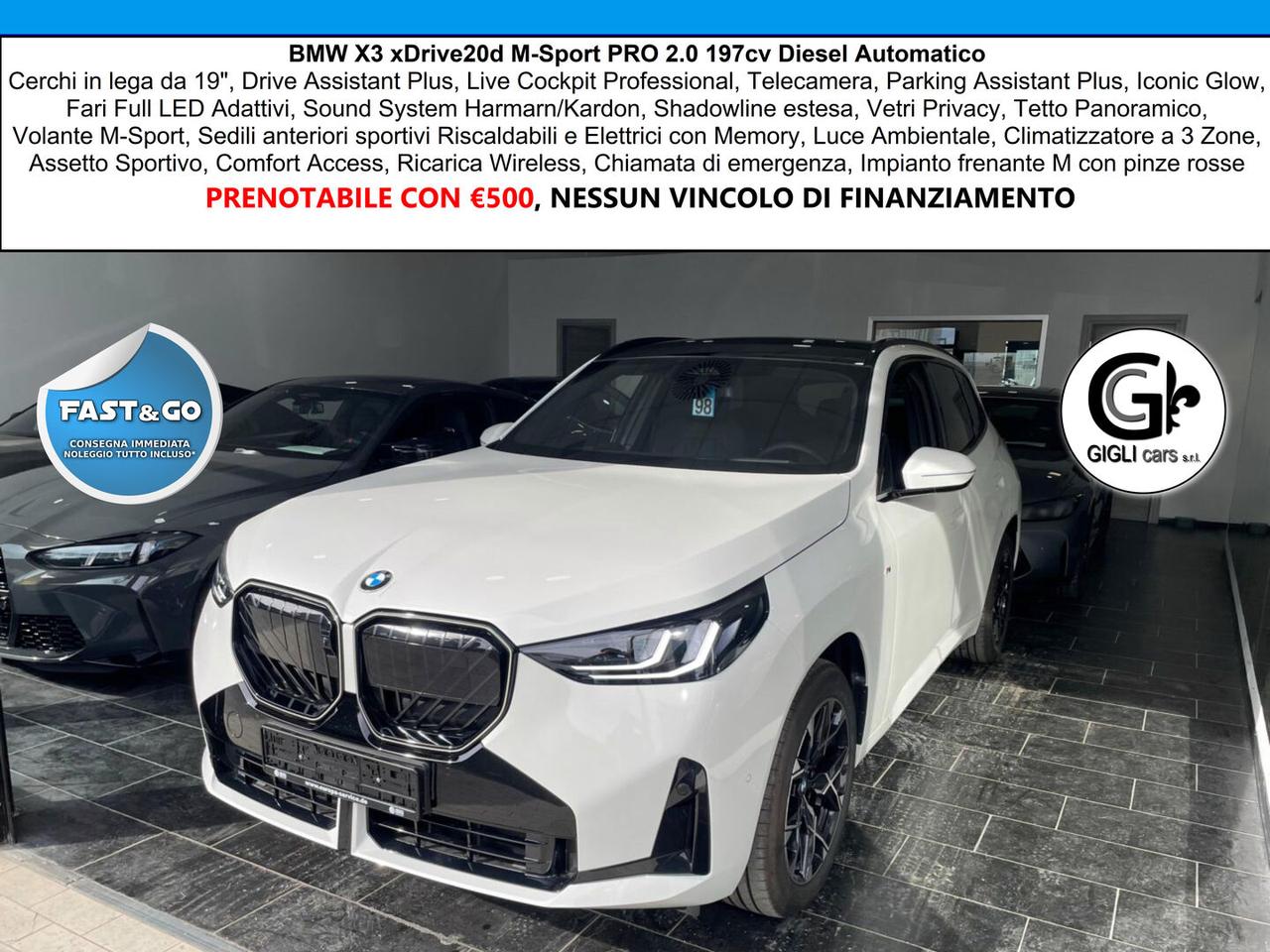BMW X3 XDrive20d M-Sport PRO NEW MODEL C19" Tetto MSport