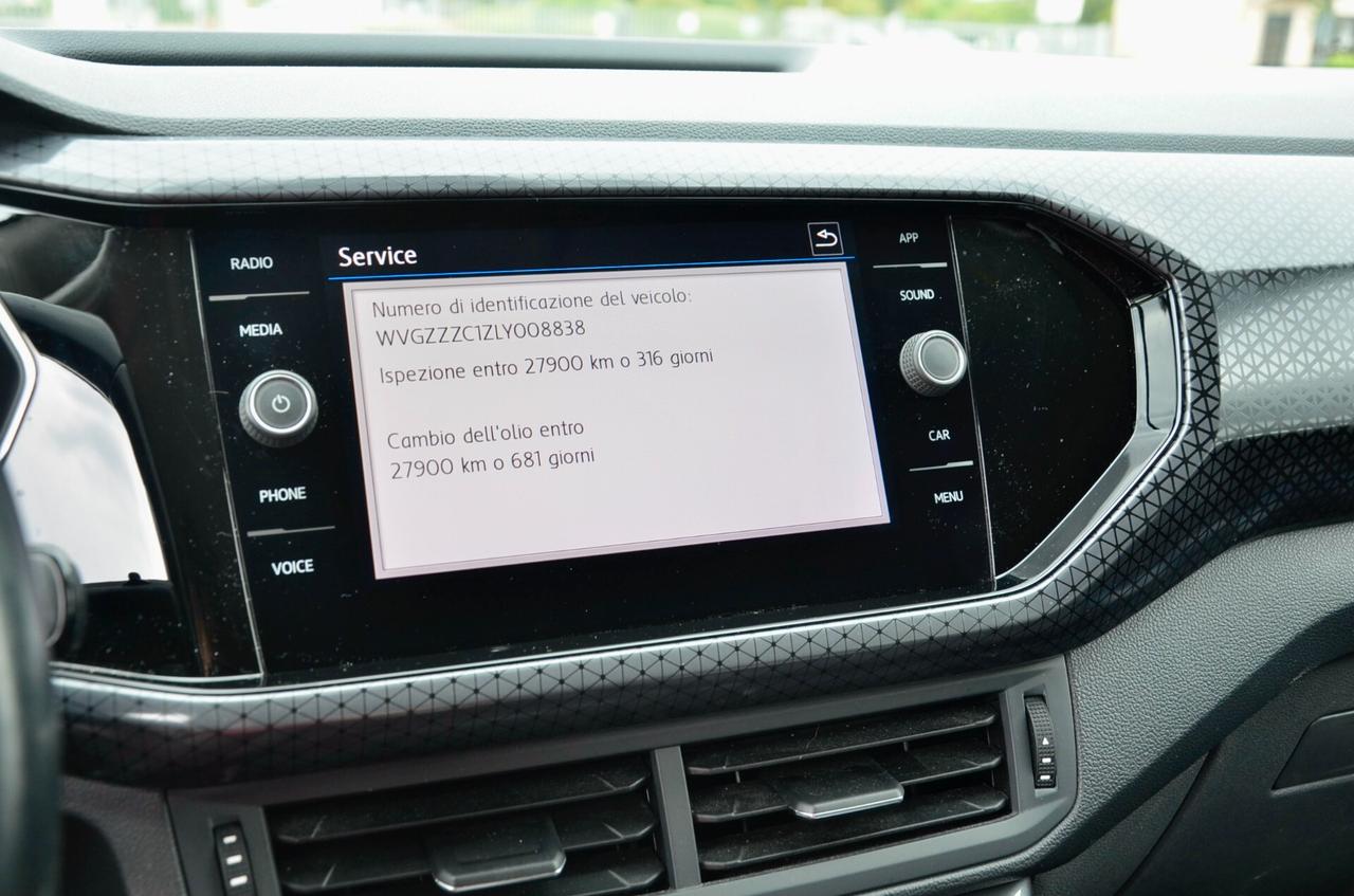 VOLKSWAGEN T-CROSS 1.0 TSI ADVANCED 115cv, UNICOPROPRIETARIO, TUTTI SERVICE VW, UFF ITALIANA, EURO 6D, APPLE ANDROID, RETROCAMERA, PERMUTE