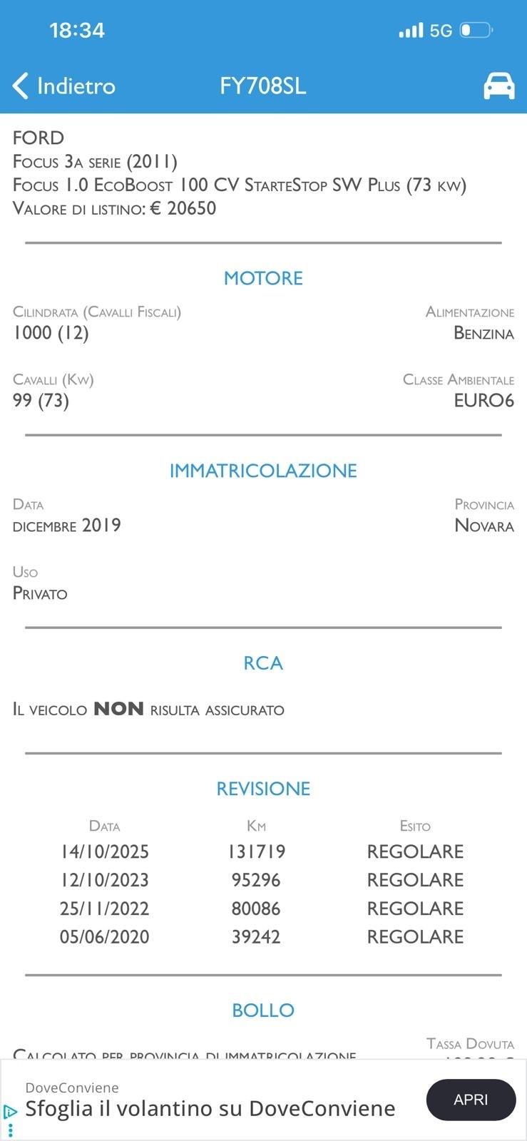Ford Focus 1.0 EcoBoost 125 CV Start&Stop SW Titanium