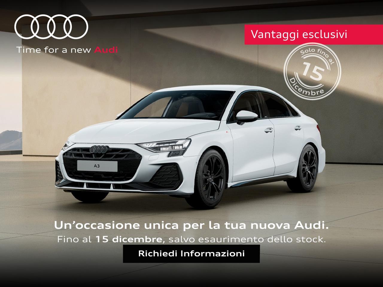 Audi A3 sedan 2.0 tdi s line edition 150cv s-tronic