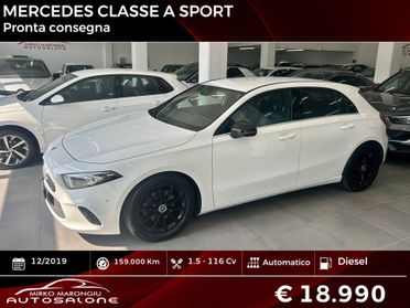 Mercedes CLASSE A Automatic Sport FINANZIABILE