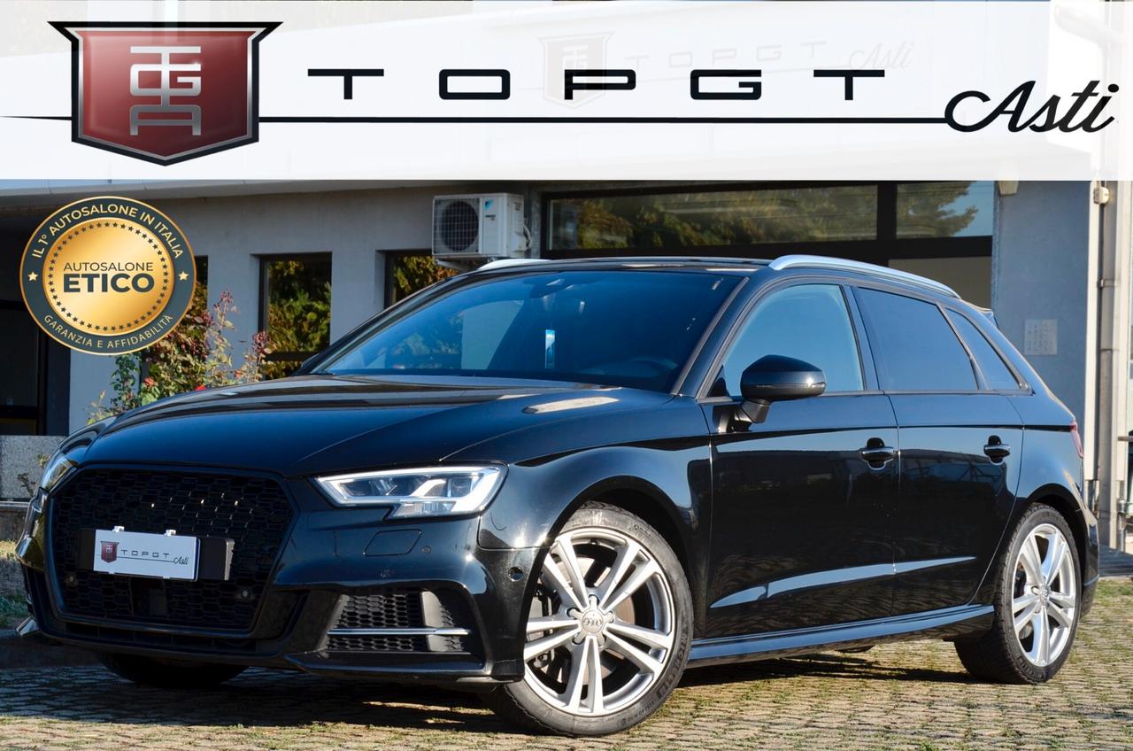 AUDI S3 SPORTBACK 2.0 TFSI QUATTRO S-LINE 300cv S-TRONIC, GARANZIA AUDI 10/27, SERVICE AUDI, EURO 6D, FULL LED, RETROCAMERA, PERMUTE