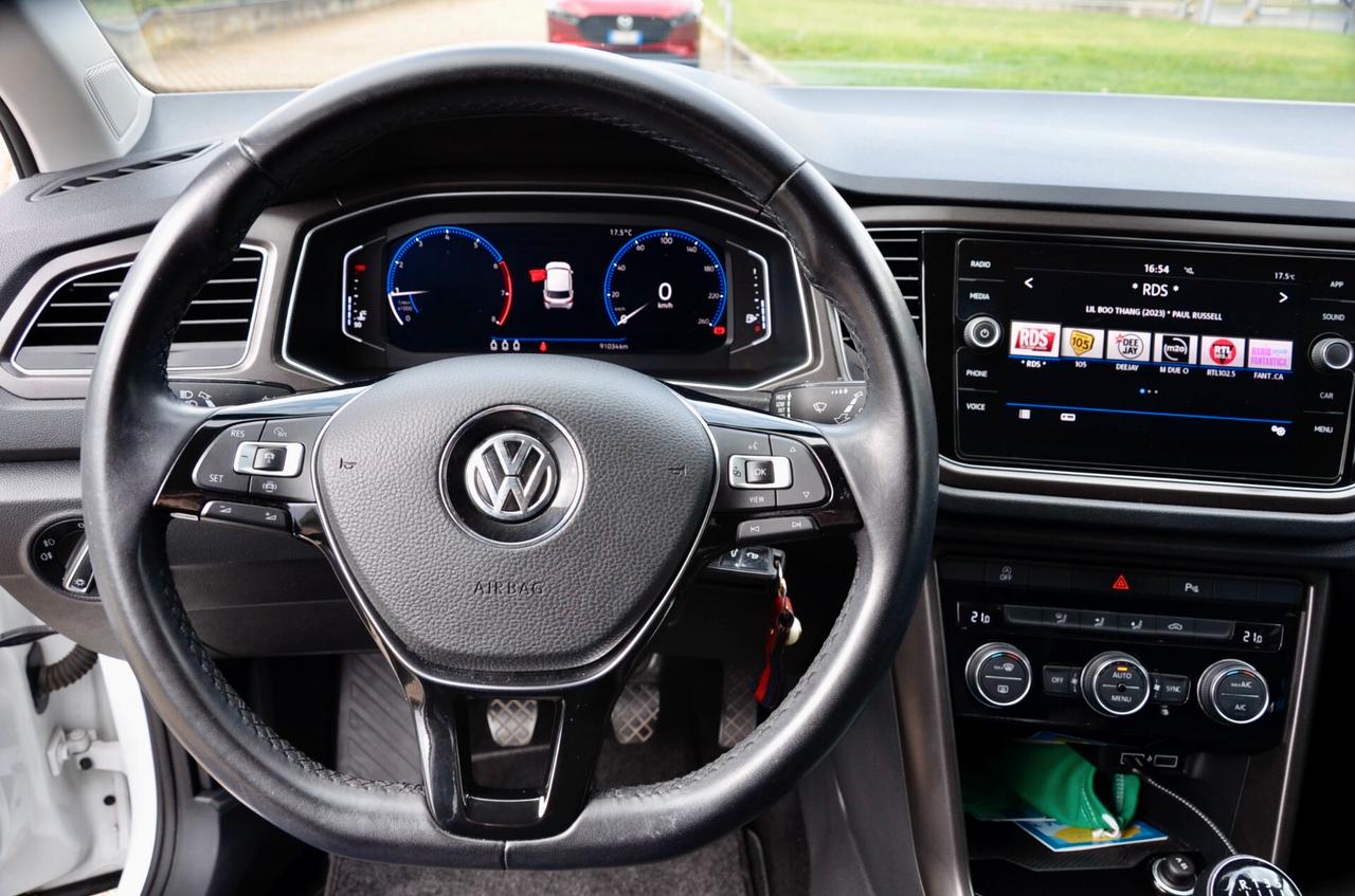 VOLKSWAGEN T-ROC 1.0 TSI ADVANCED 116cv, UNICOPROP, SERVICE VW, EURO 6D, BICOLOR, APPLE ANDROID, PERMUTE