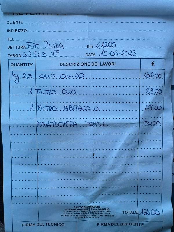 Fiat Panda 1.0 hybrid Easy Connect s&s 70cv ADATTA NEOPATENTATI