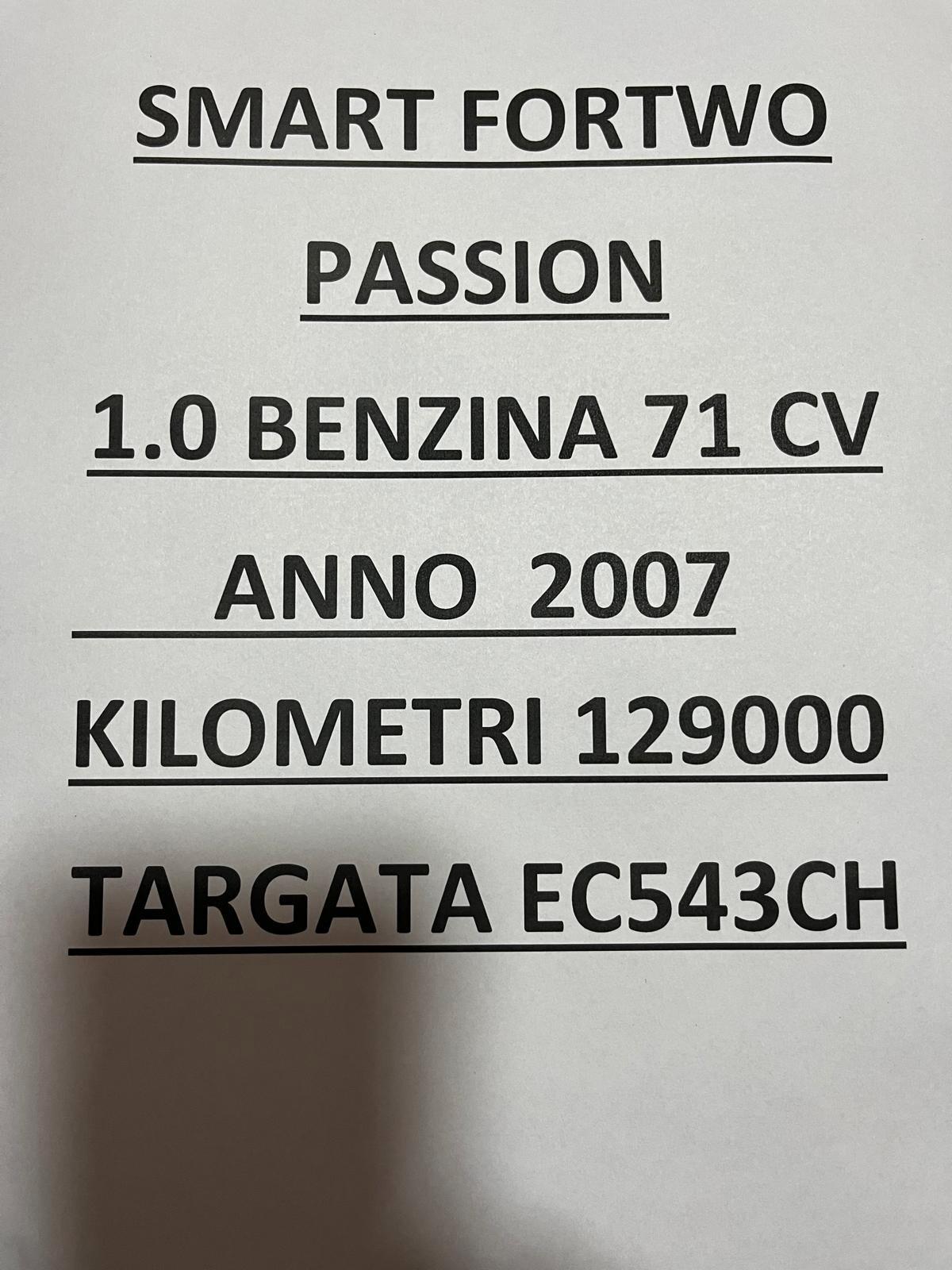 Smart ForTwo 1000 BENZINA passion