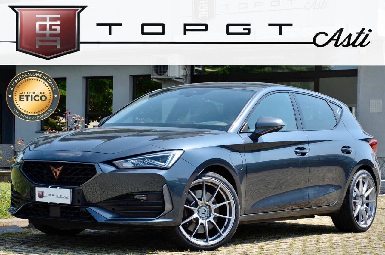 CUPRA LEON 1.4 E-HYBRID PLUG-IN VZ 245cv DSG, GAR. CUPRA 10/27, SERVICE CUPRA, UFF ITALIANA, EURO 6D, SCARICO, CERCHI MOTEC 19", DCC, PERMUTE