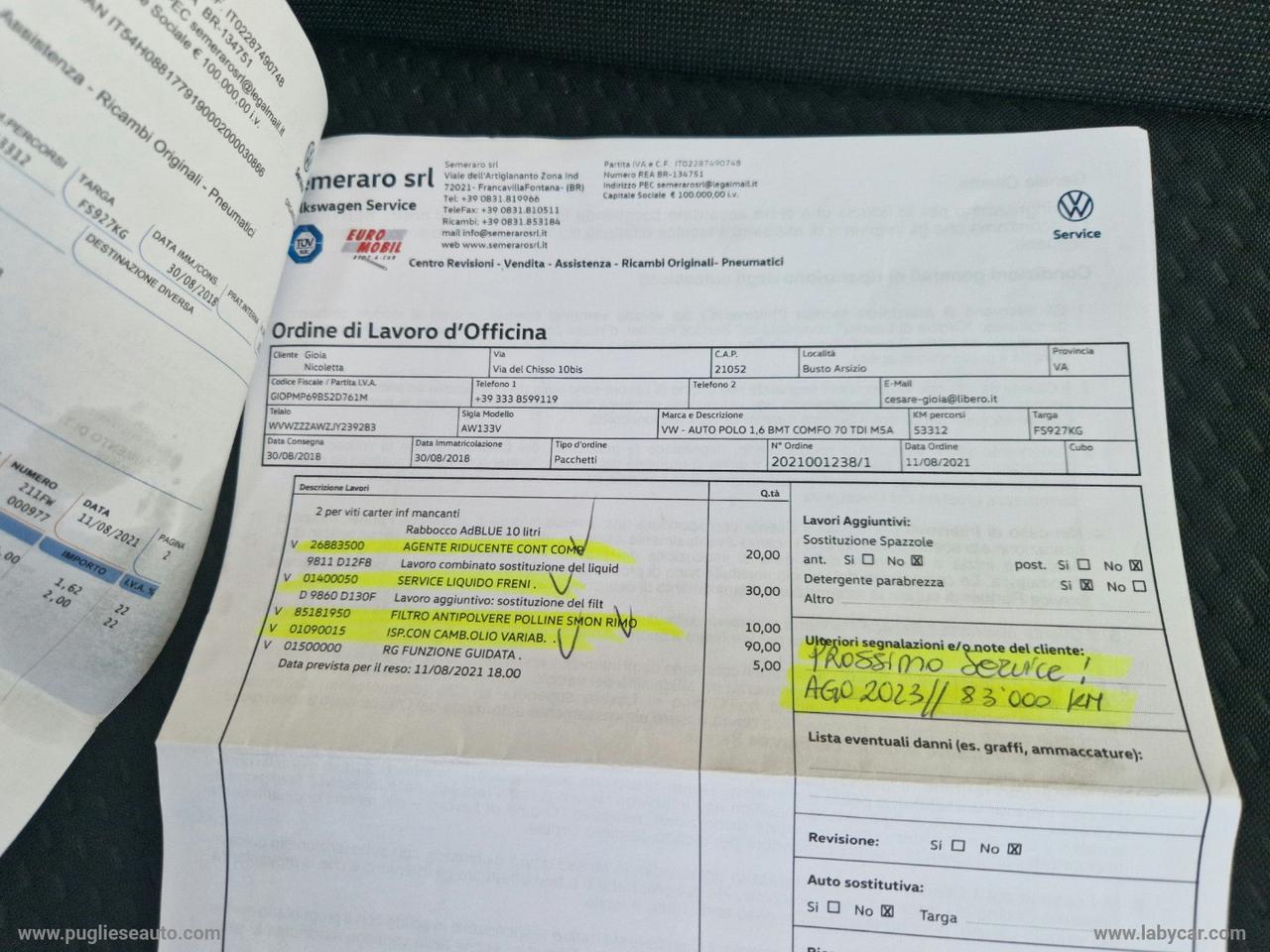 VOLKSWAGEN Polo 1.6 TDI 95CV 5p Comfortline BMT