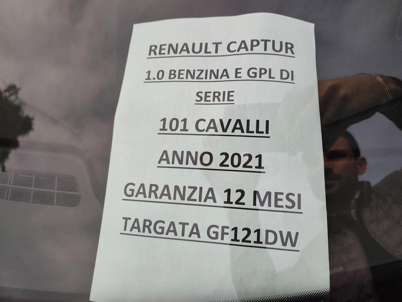 Renault Captur 1000 TCe BENZINA E GPL DI SERIE